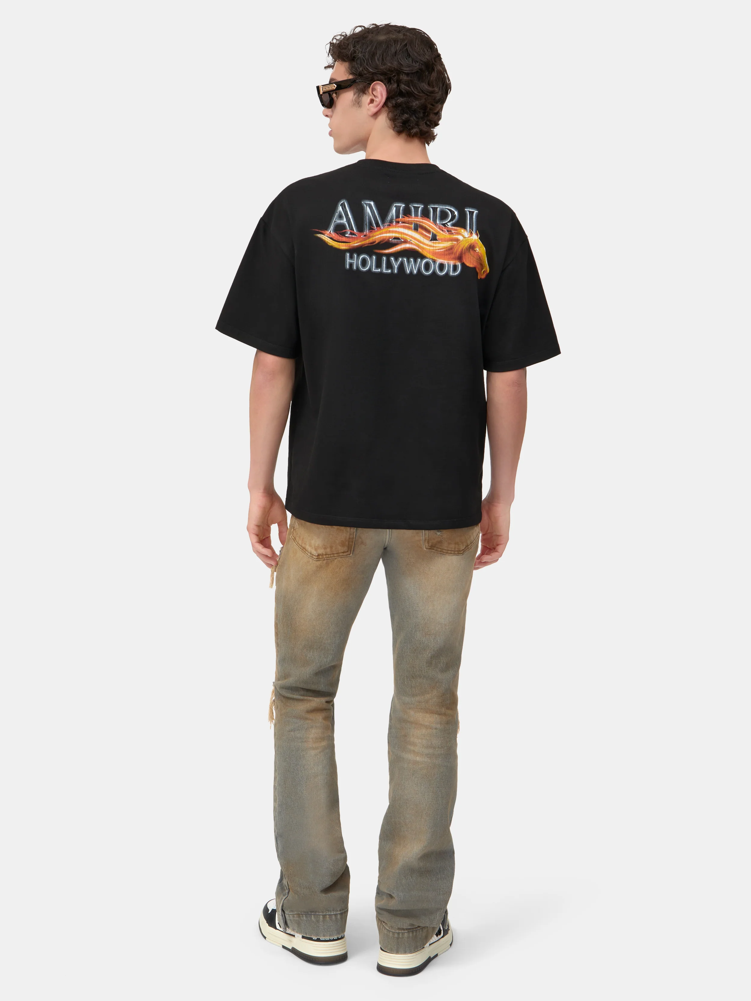 AMIRI HOLLYWOOD HORSE OVERSIZED TEE - Black - Image 4