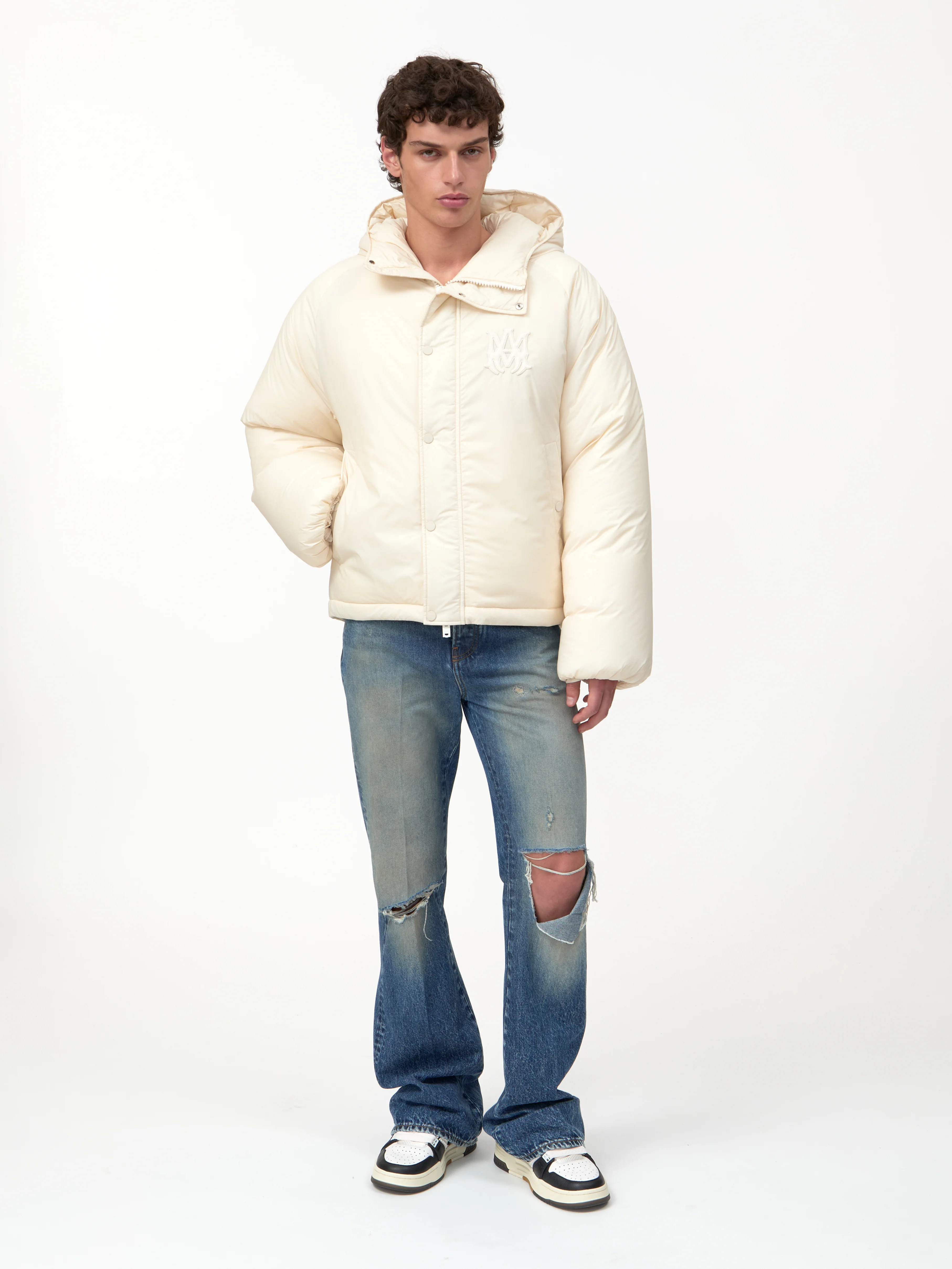 AMIRI HOODED DOWN JACKET - Alabaster - Image 3