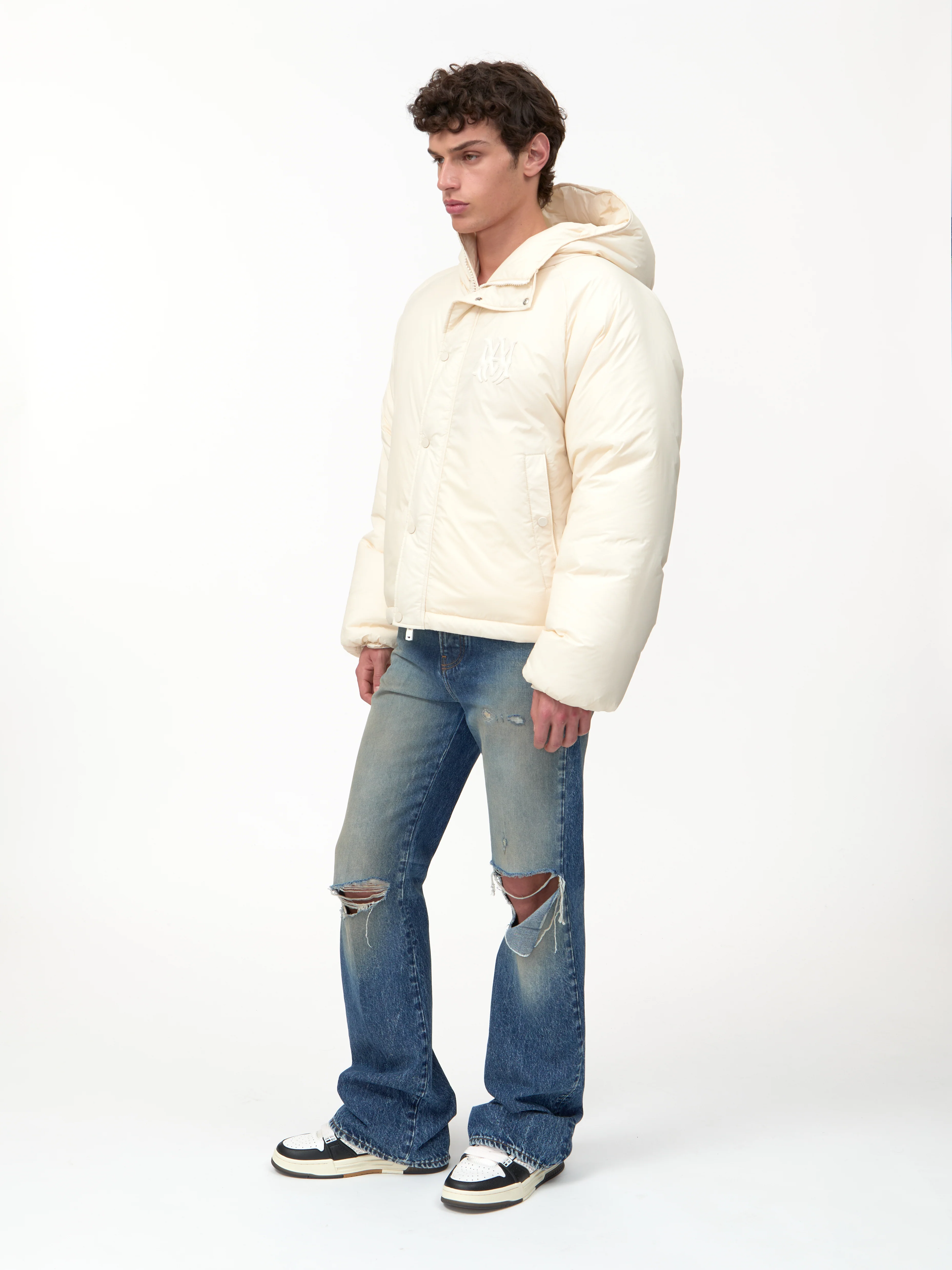 AMIRI HOODED DOWN JACKET - Alabaster - Image 4