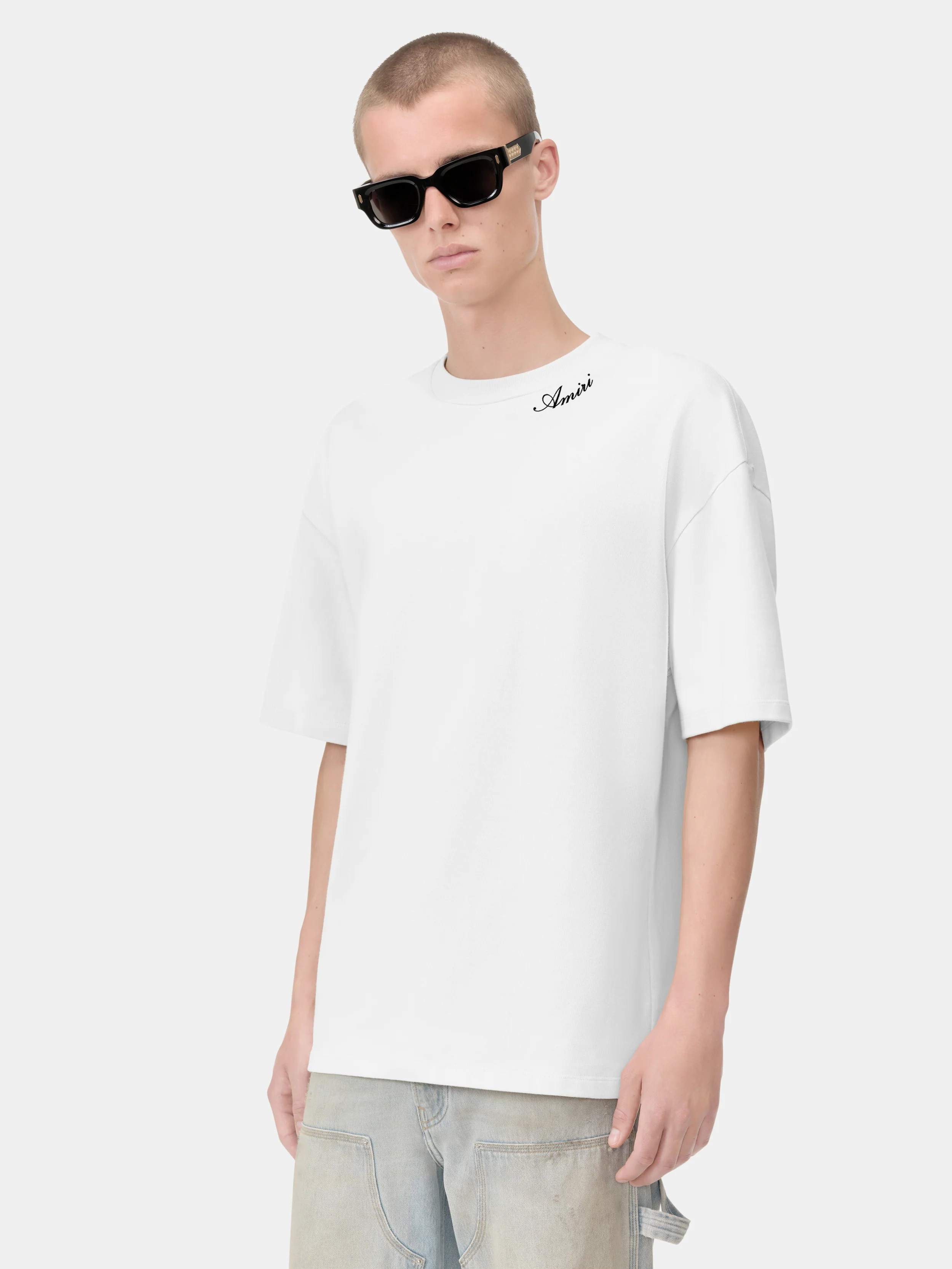 AMIRI SCRIPT SKATER TEE - White - Image 3