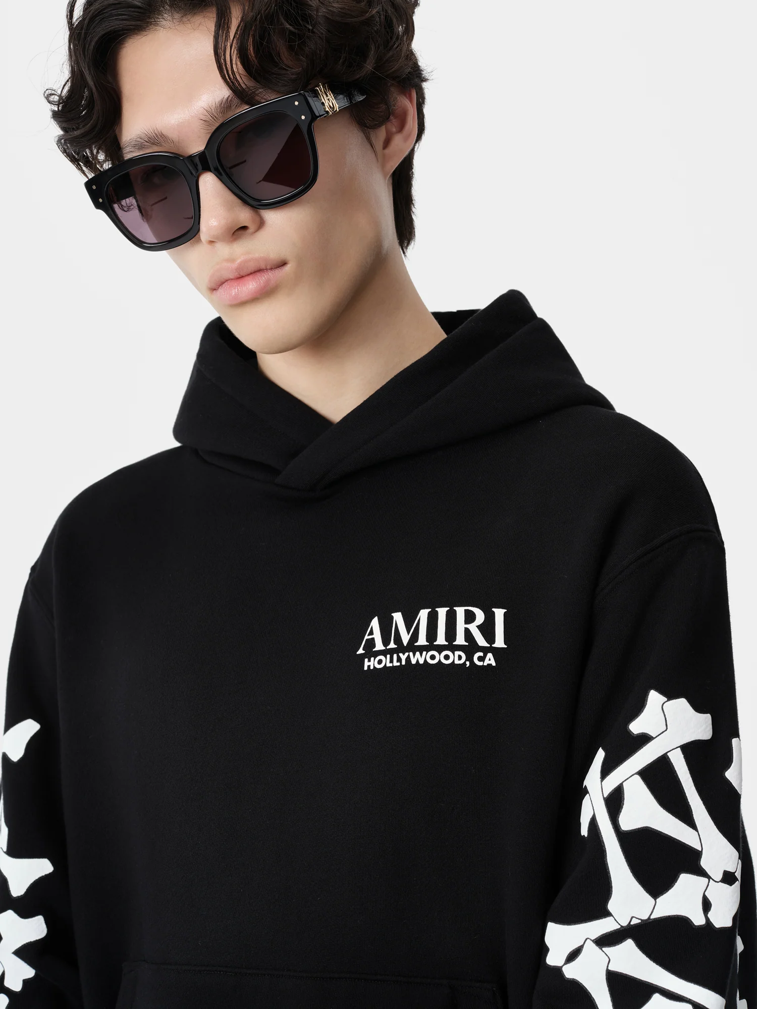 BONES STACKED HOODIE - Black - Image 5