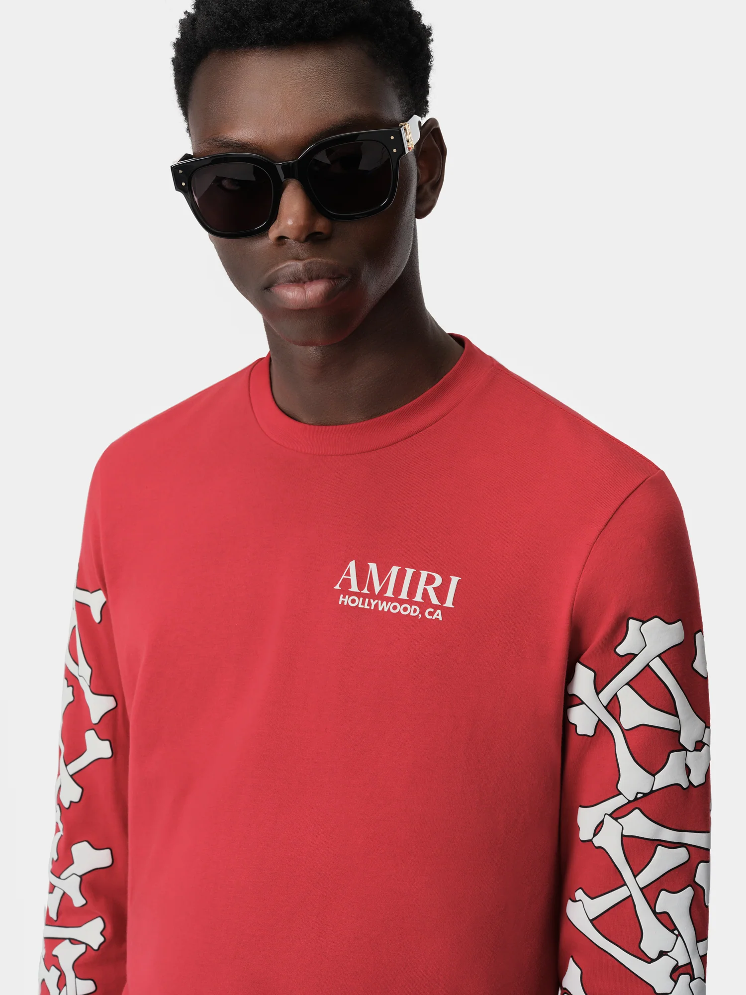BONES STACKED LONG SLEEVE TEE - Red - Image 4