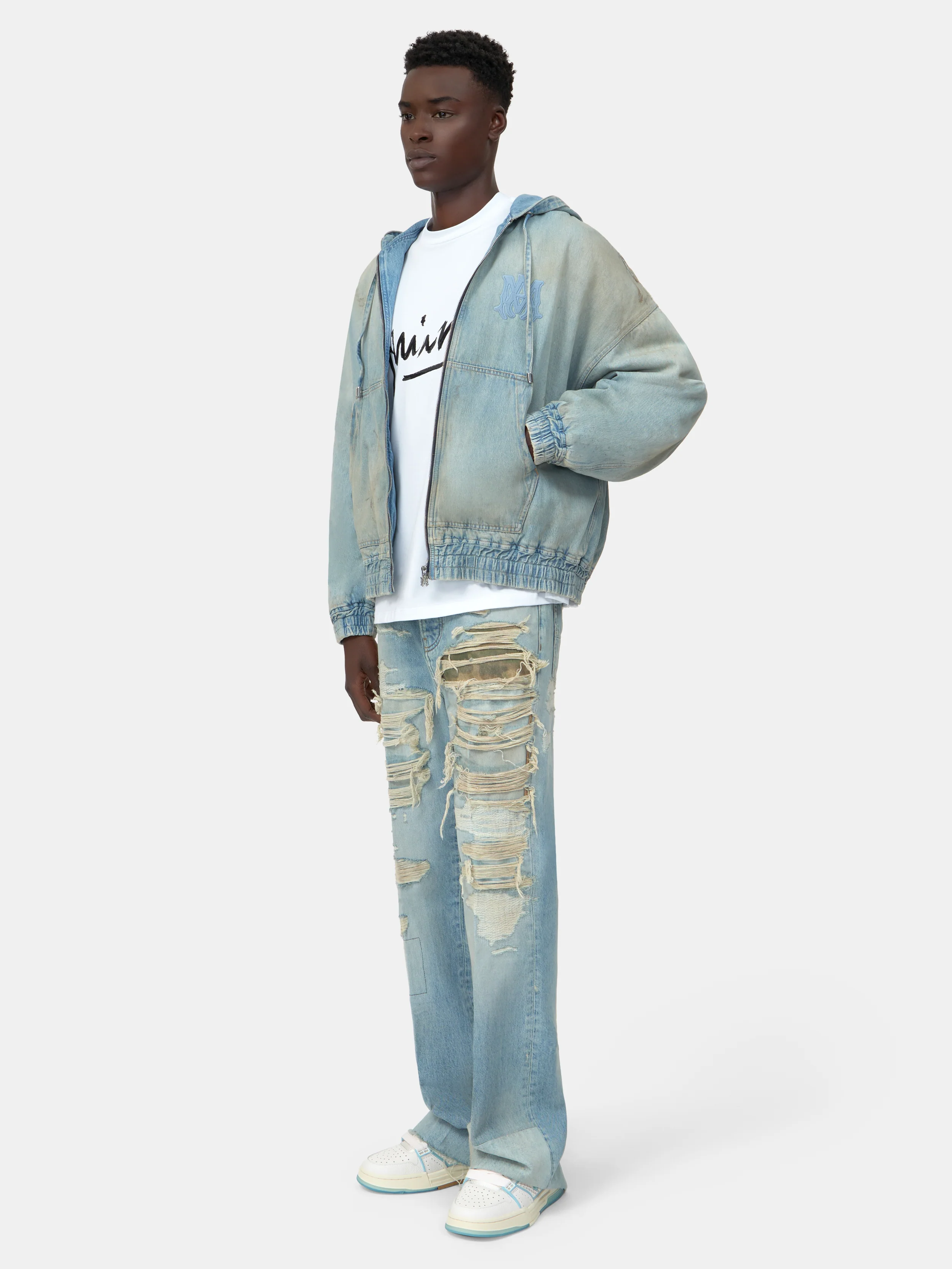 CAMO REPAIR BOOT CUT JEAN - Mist Indigo - Image 3