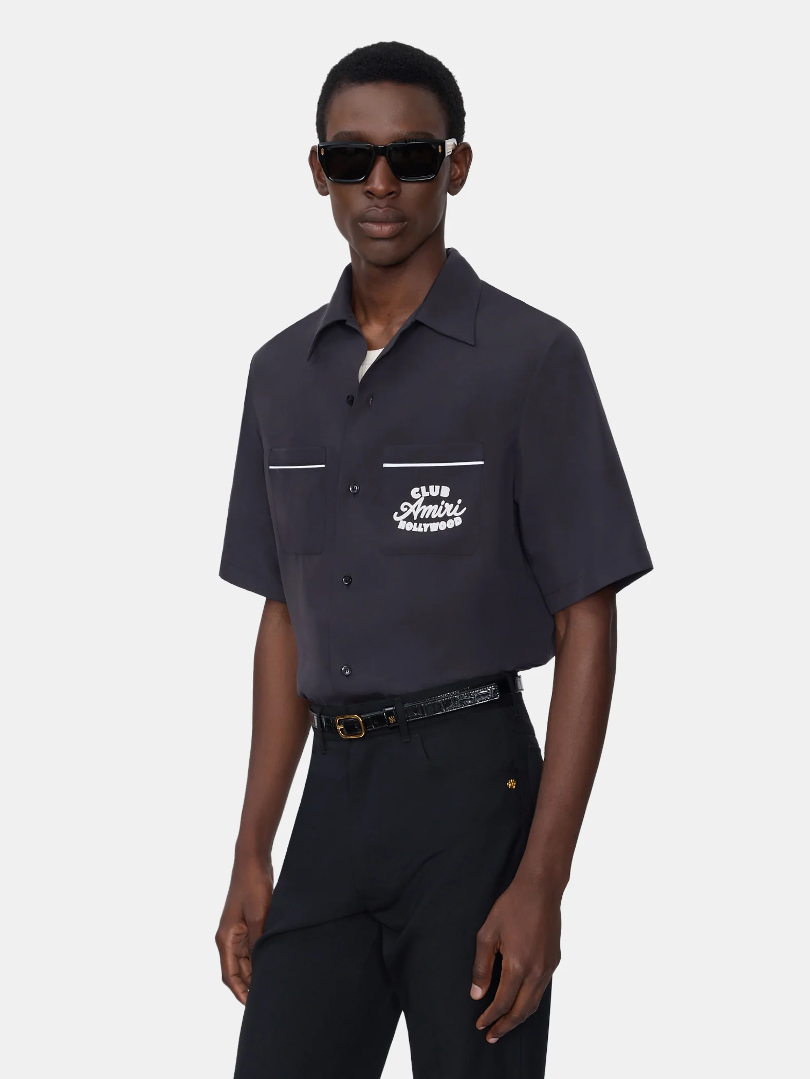 CLUB AMIRI CAMP SHIRT - BLACK - Image 3