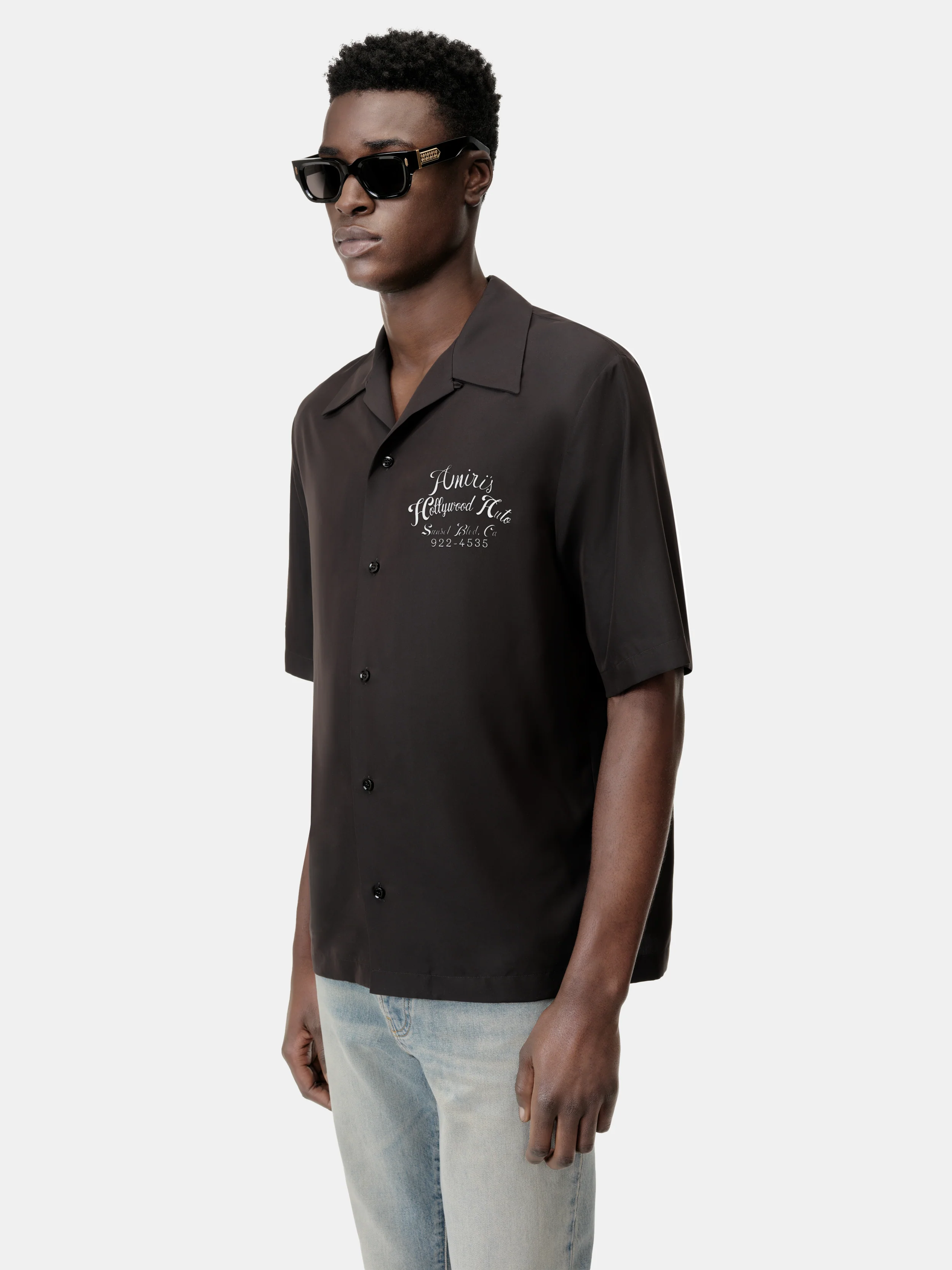 HOLLYWOOD AUTO BOWLING SHIRT - Black - Image 4