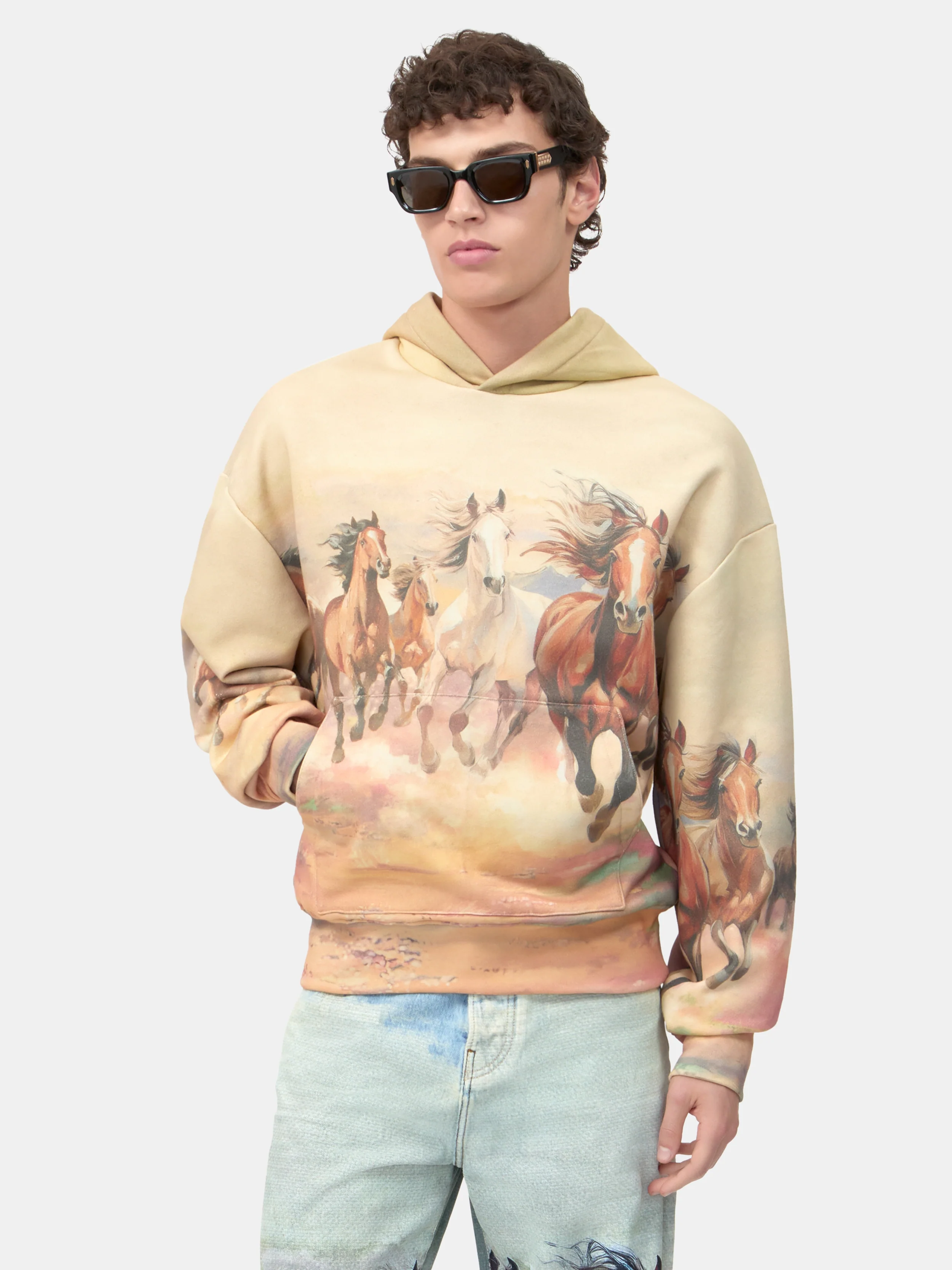 HORSES OVERSIZED HOODIE - Multi - Image 3