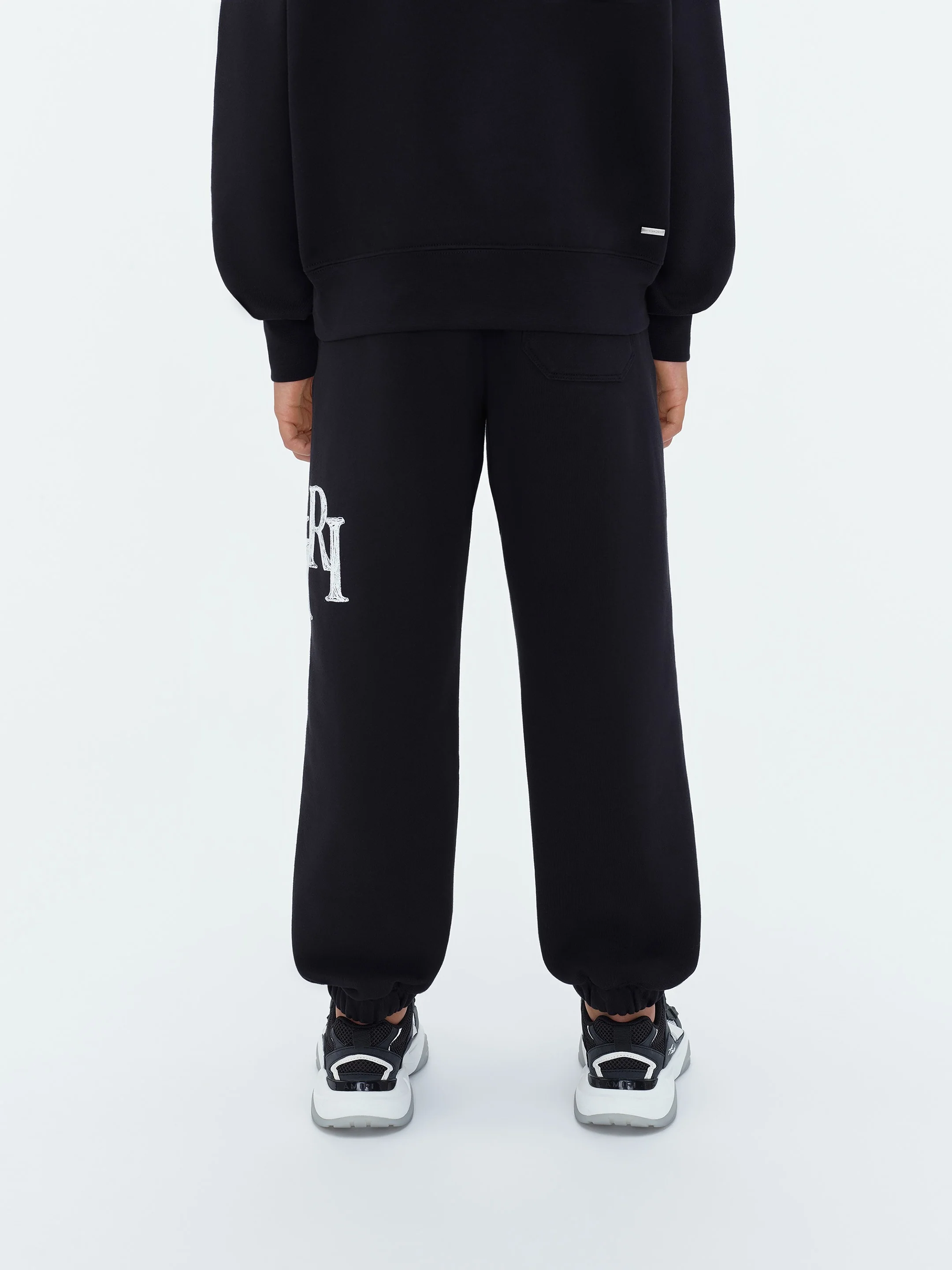 KIDS - AMIRI STAGGERED SCRIBBLE SWEATPANT - Black - Image 5