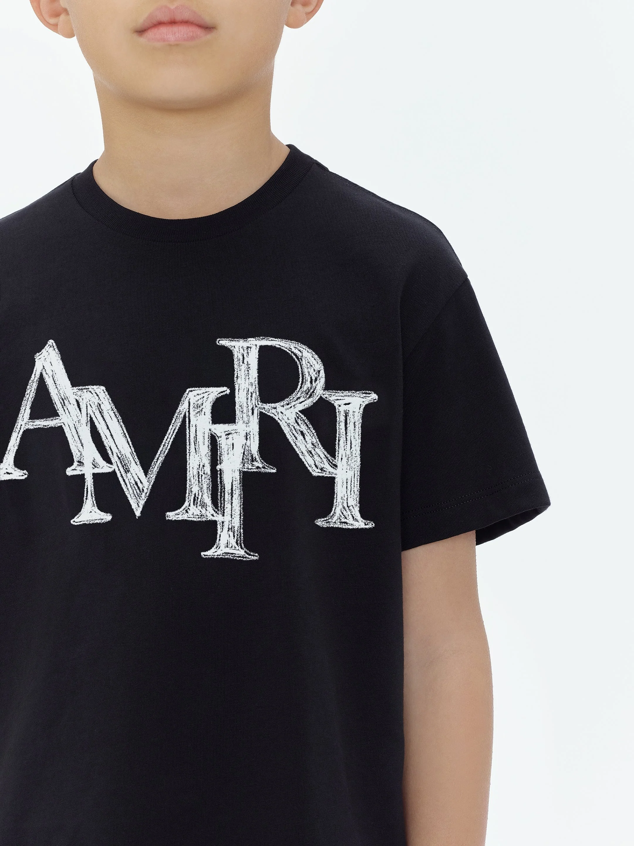 KIDS - AMIRI STAGGERED SCRIBBLE TEE - Black - Image 5