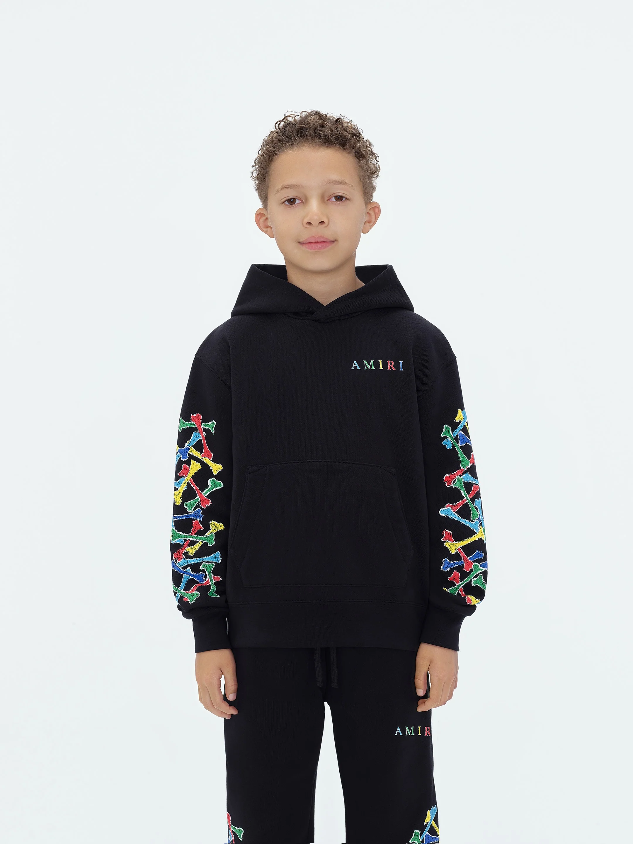 KIDS - Kids Amiri Bones Scribble Hoodie - Black - Image 3