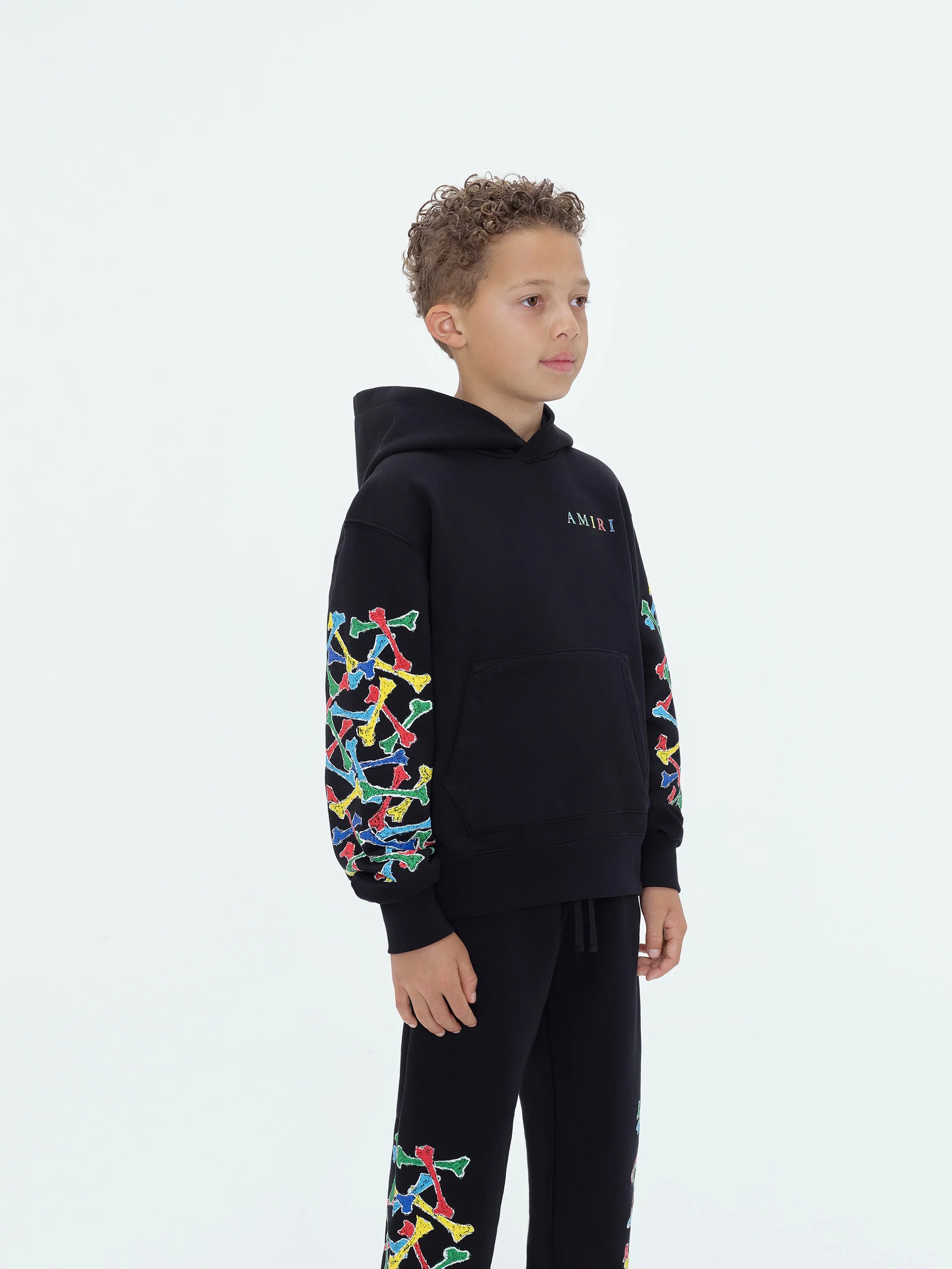 KIDS - Kids Amiri Bones Scribble Hoodie - Black - Image 4