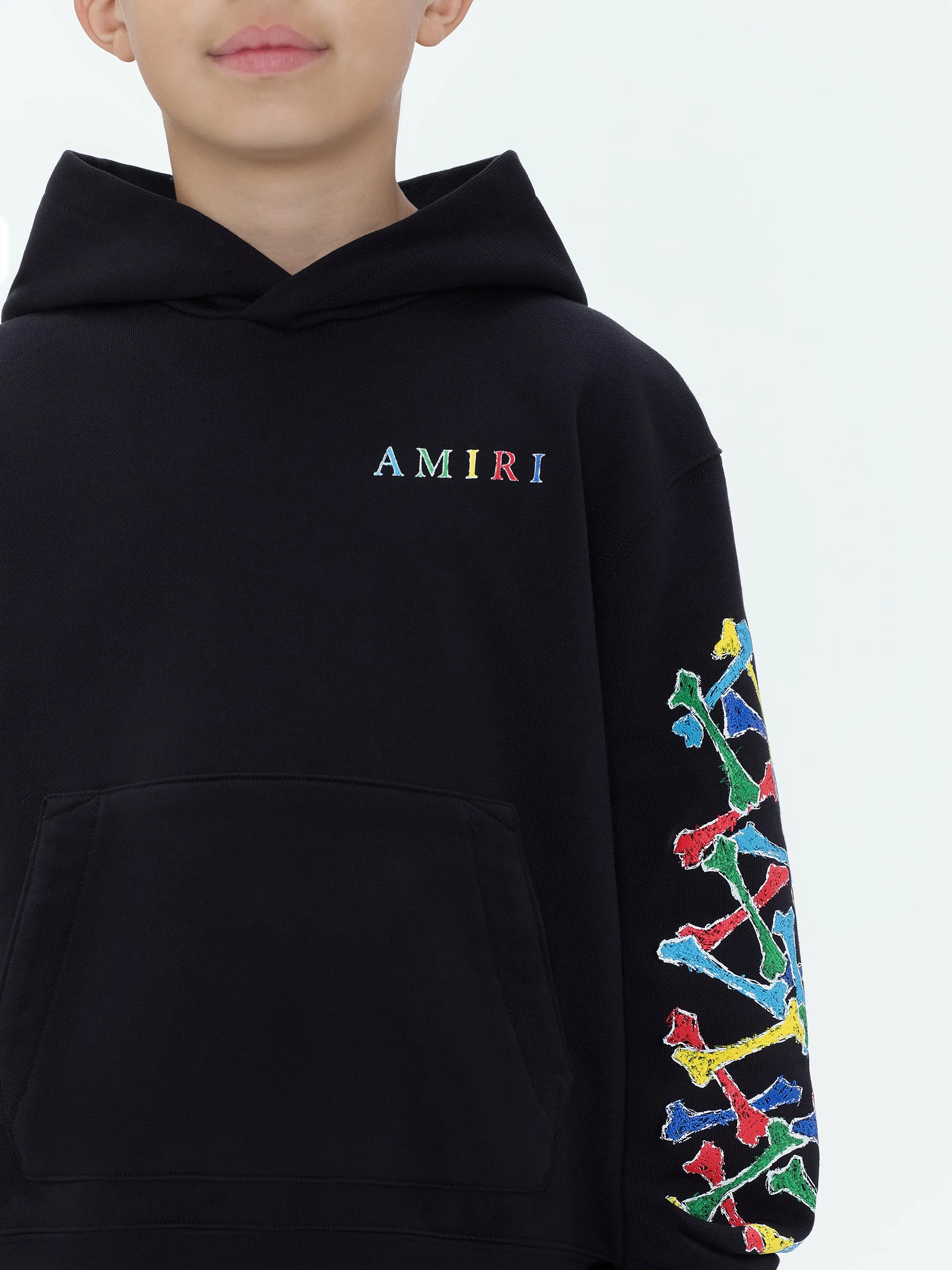 KIDS - Kids Amiri Bones Scribble Hoodie - Black - Image 6