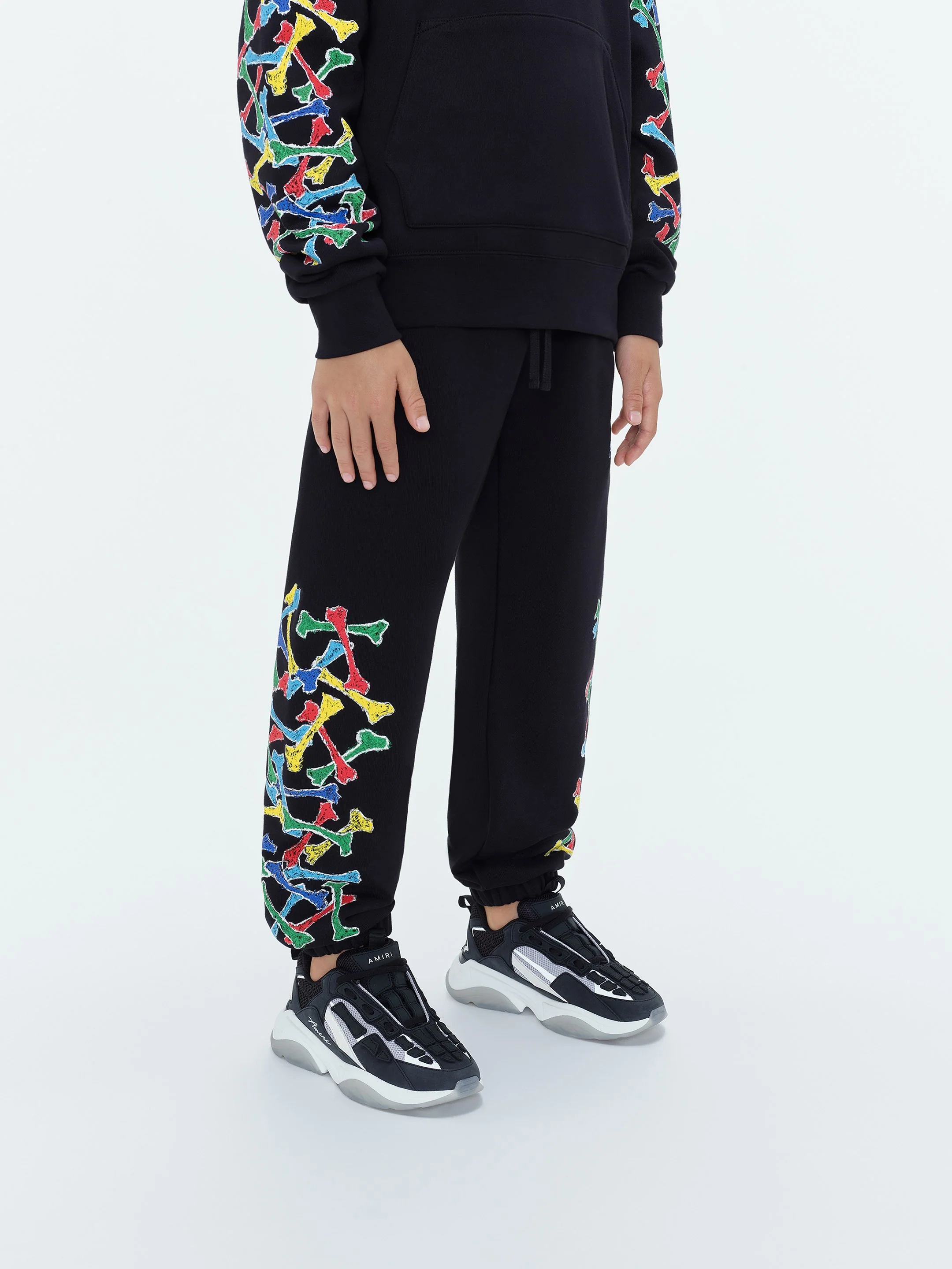 KIDS - Kids Amiri Bones Scribble Sweatpant - Black - Image 3