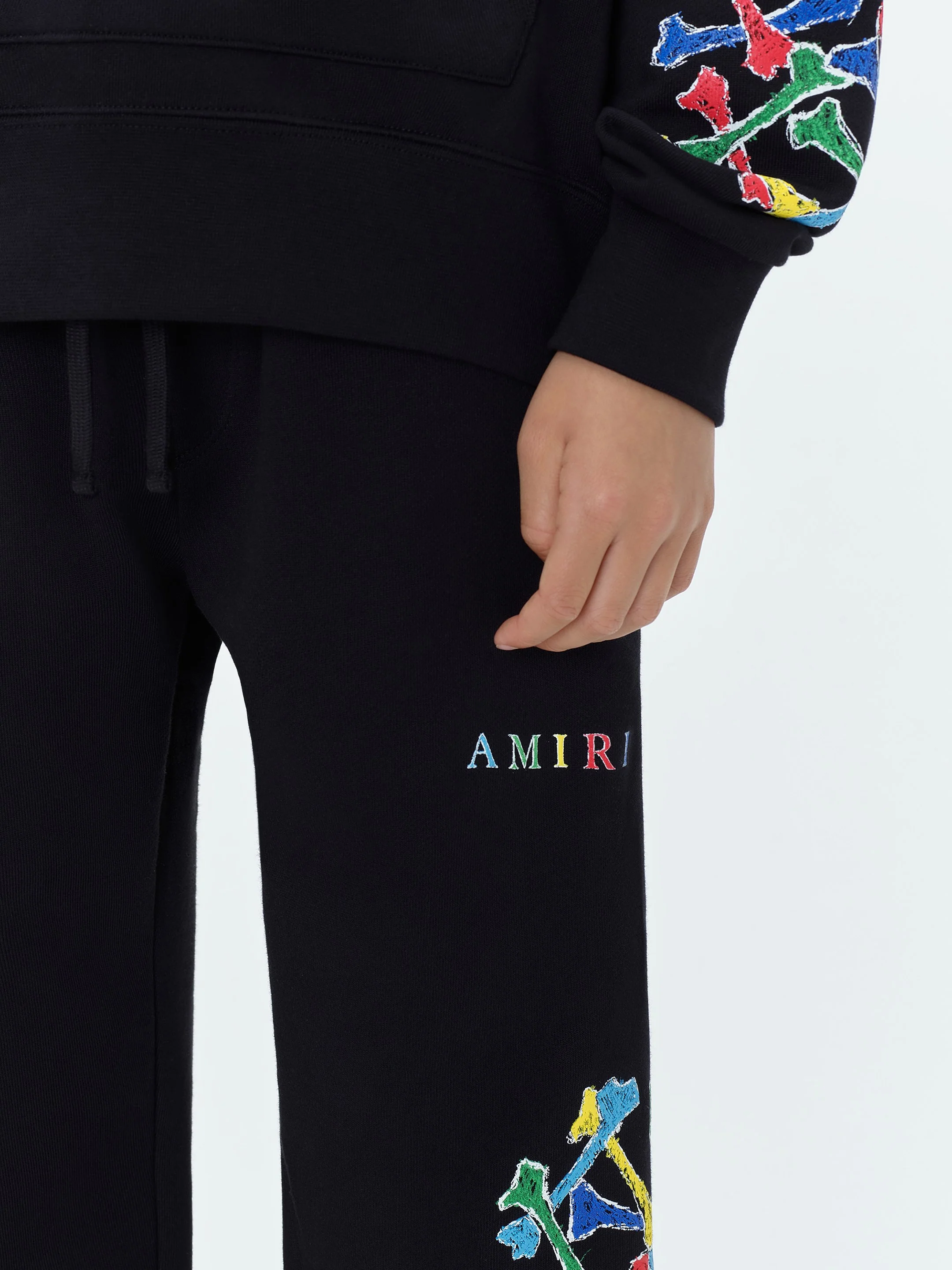 KIDS - Kids Amiri Bones Scribble Sweatpant - Black - Image 5