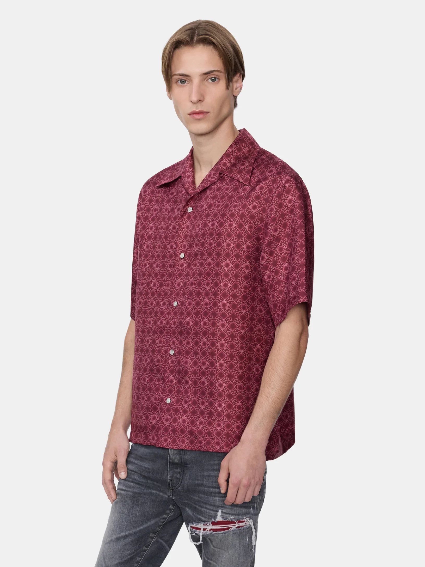 MA QUAD BOWLING SHIRT - WINE - Image 3