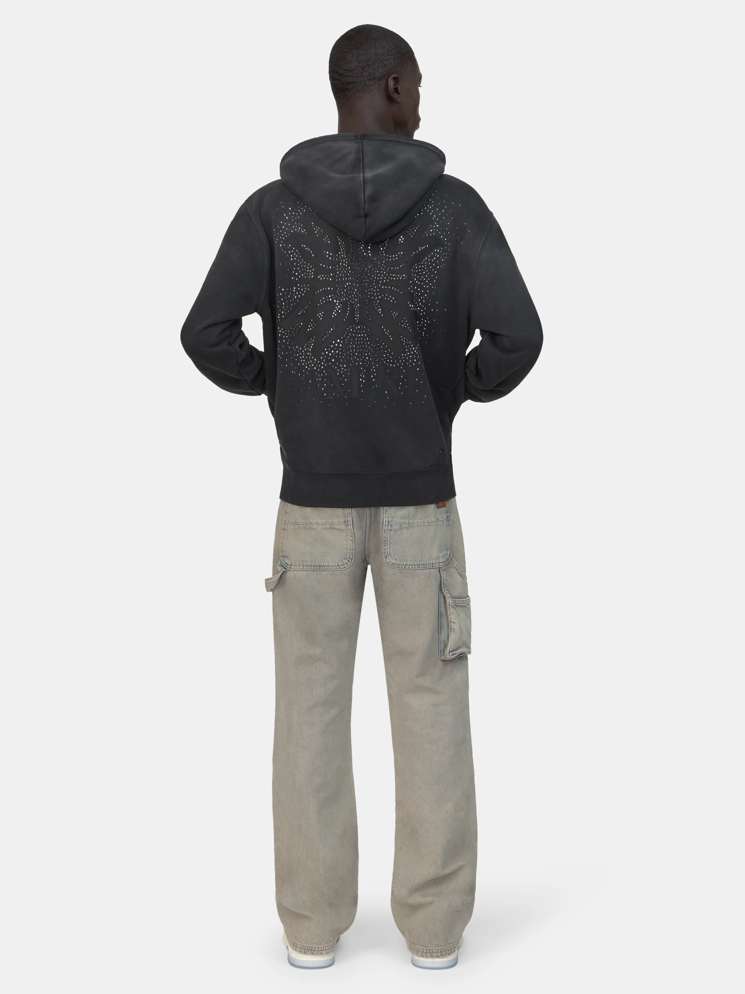 MA QUAD CRYSTAL ZIP HOODIE - Black - Image 4