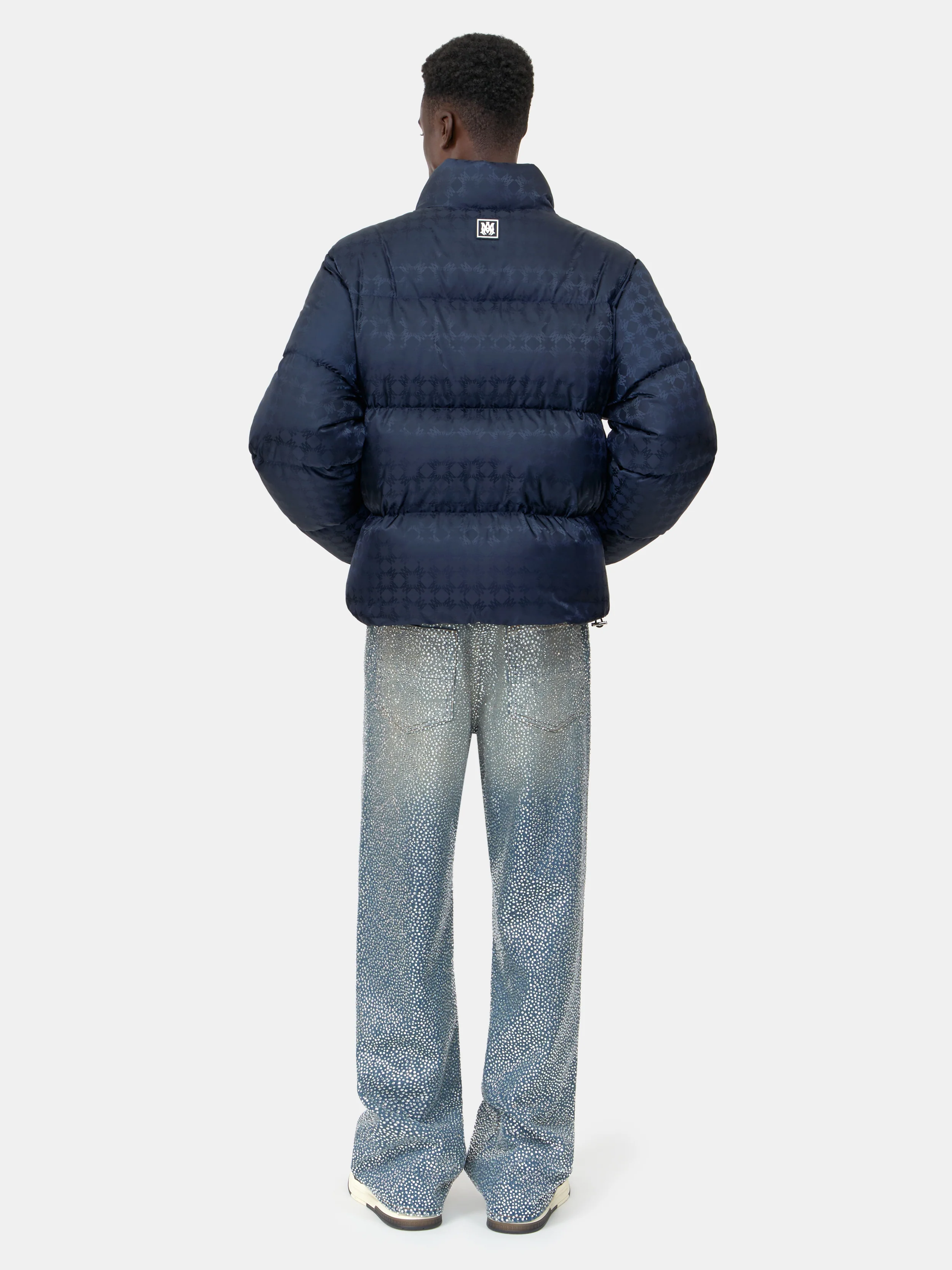 MA QUAD JACQUARD DOWN JACKET - Midnight Blue - Image 4