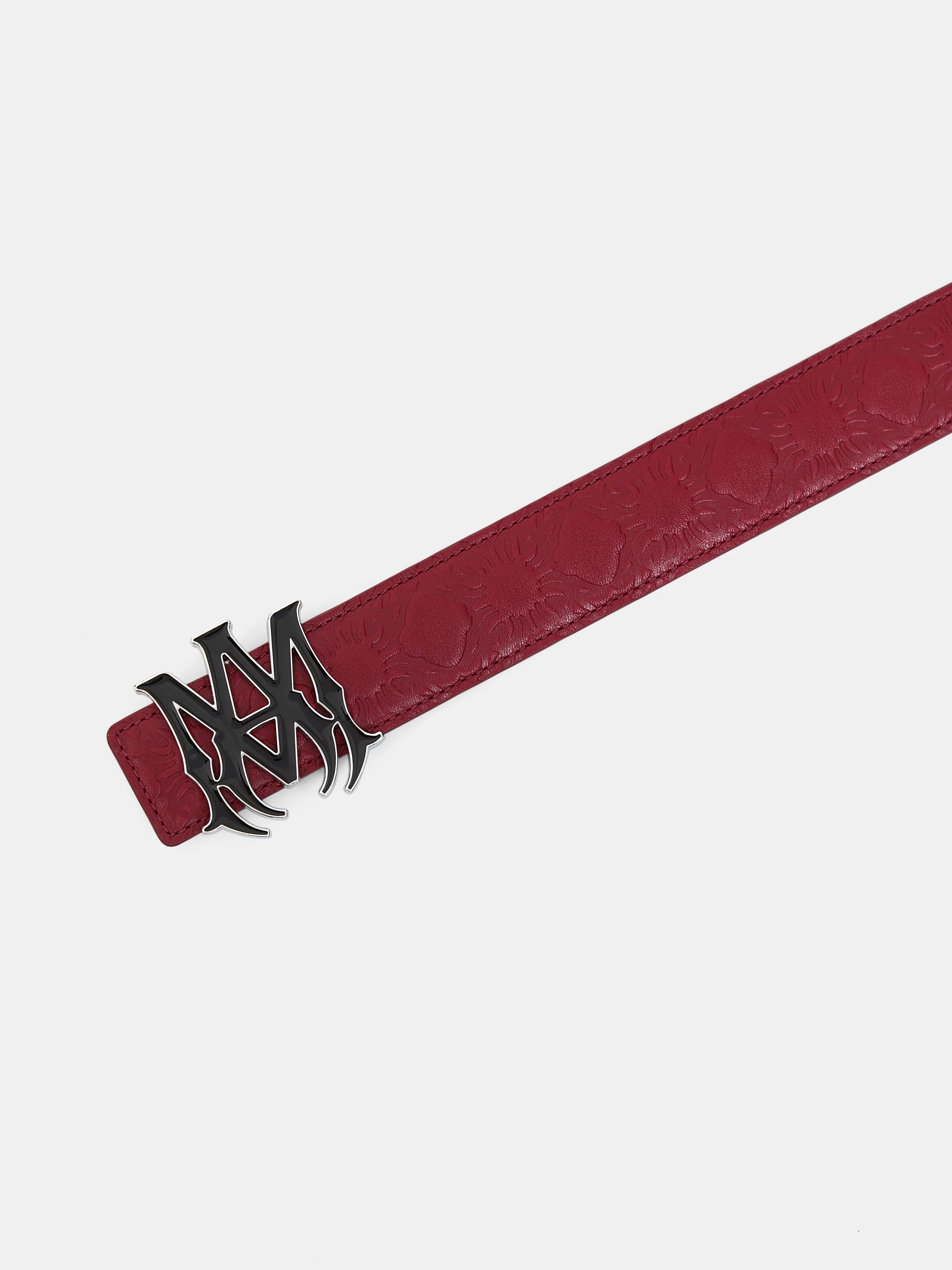 MA QUAD LEATHER 4CM BELT - Red Rose - Image 3