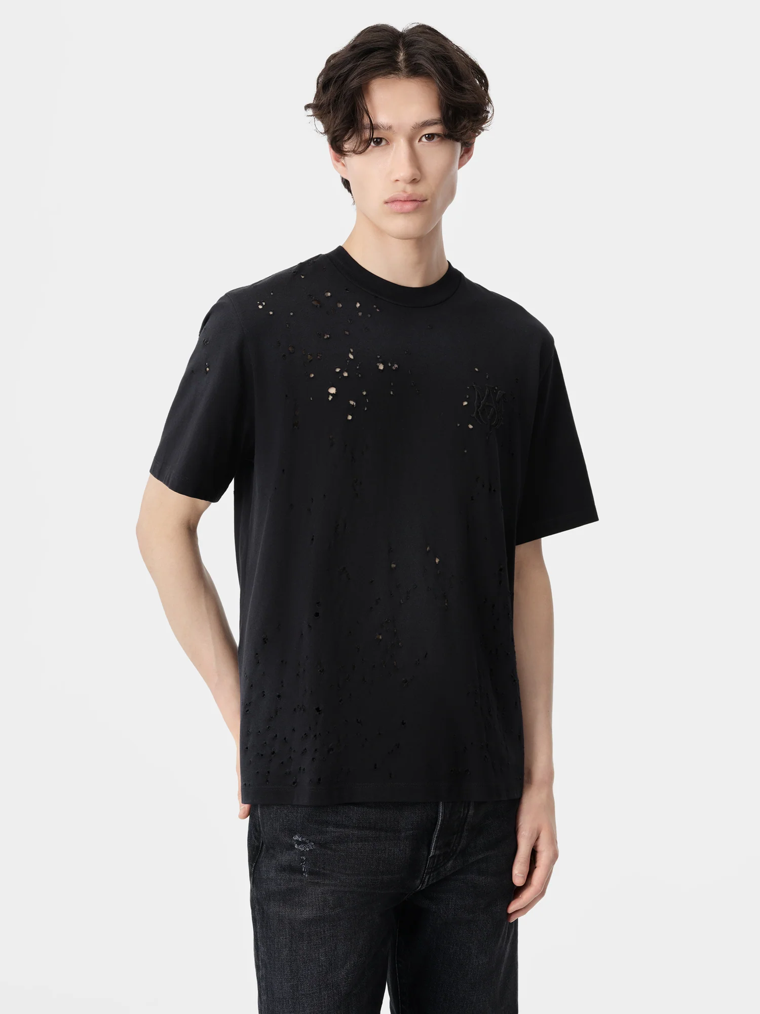 MA SHOTGUN EMBROIDERED TEE - Black - Image 3