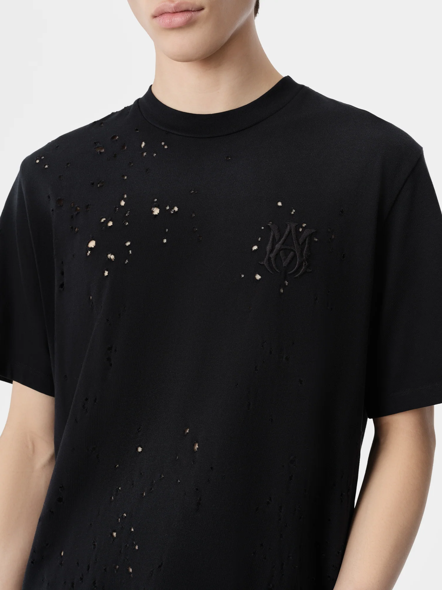 MA SHOTGUN EMBROIDERED TEE - Black - Image 5