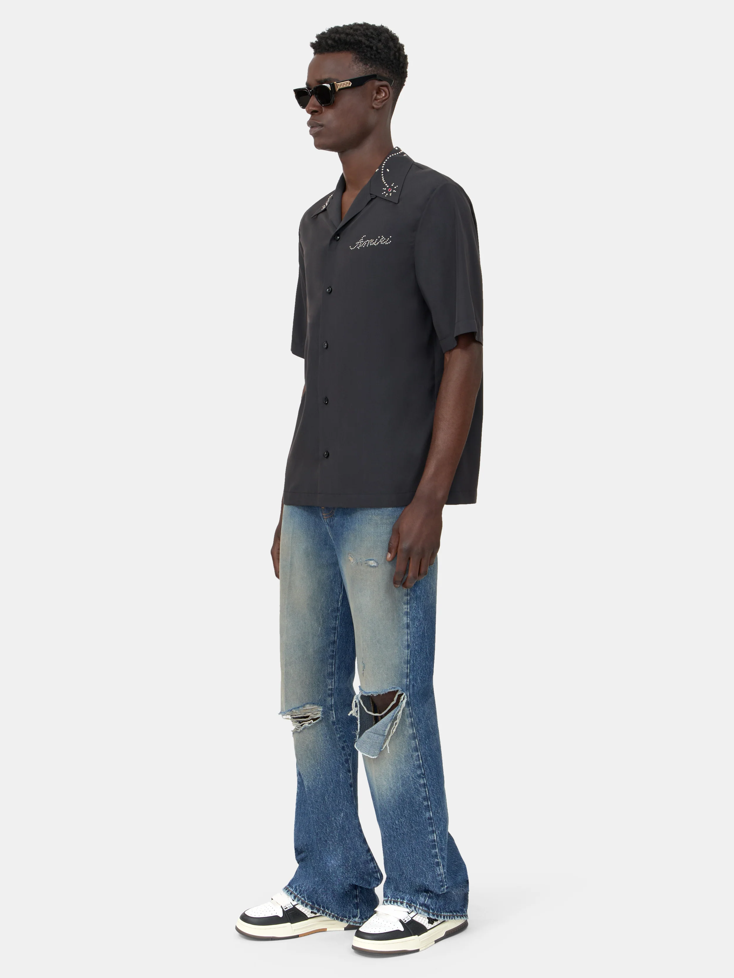 SLASHED BOOT CUT JEAN - Denim Lapis - Image 3