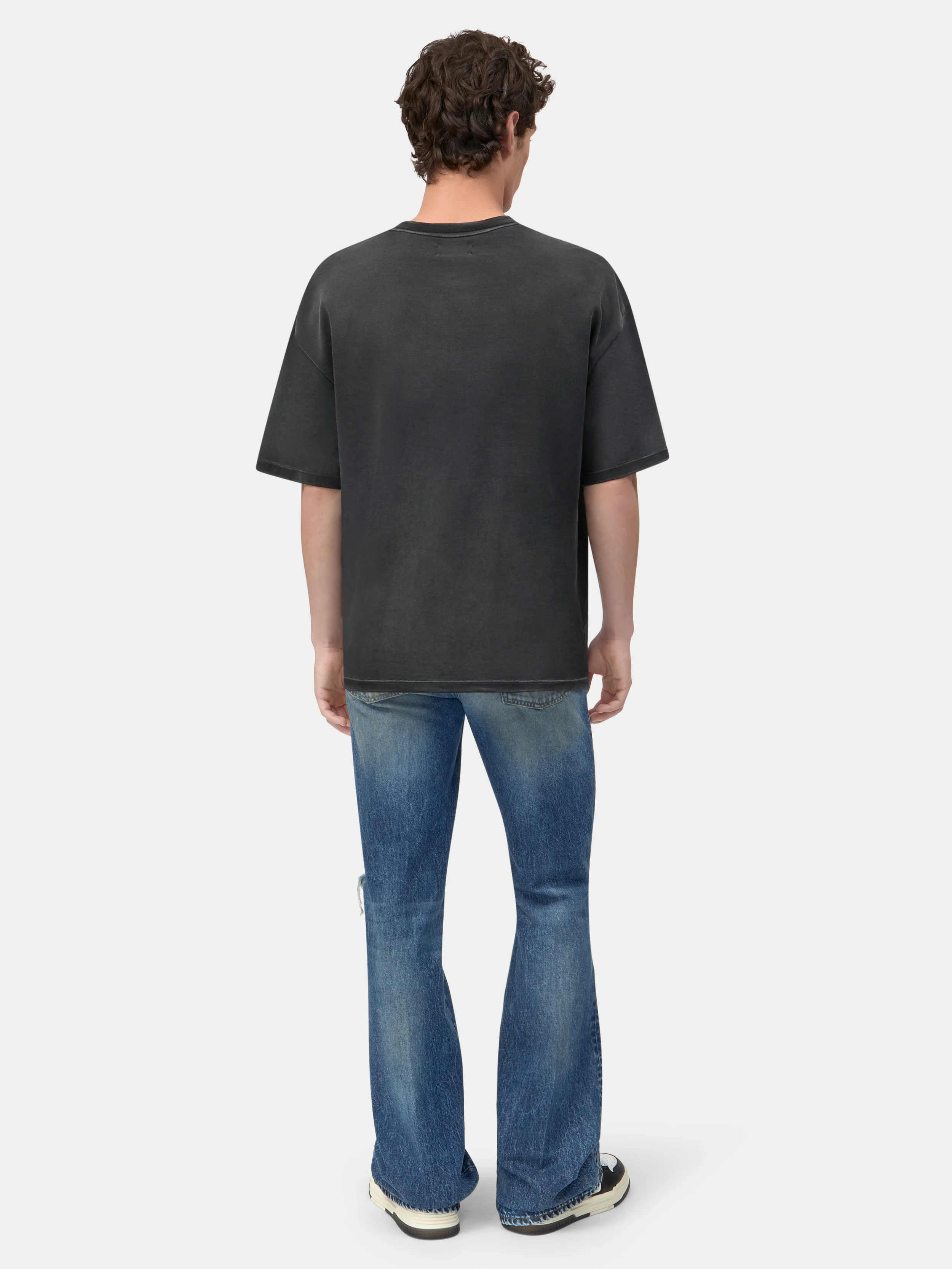 SPLICED OVERSIZED TEE - Black - Image 4