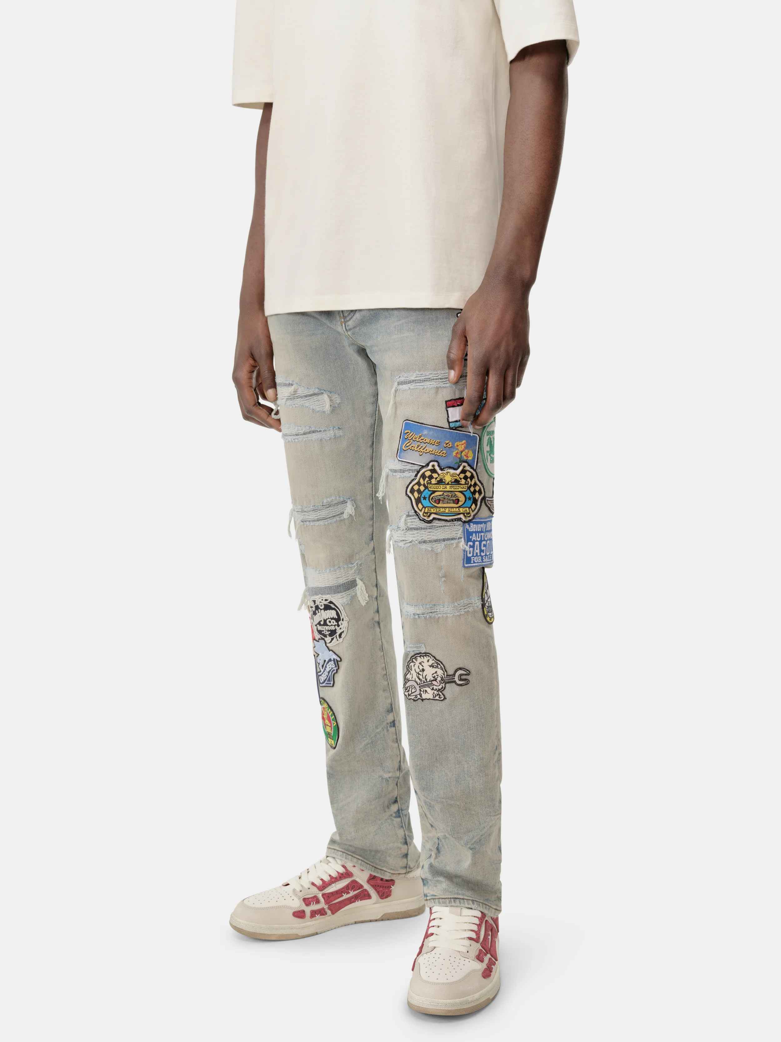 STATION PATCH REPAIR SLIM JEAN - Perfect Antique Indigo - Image 4