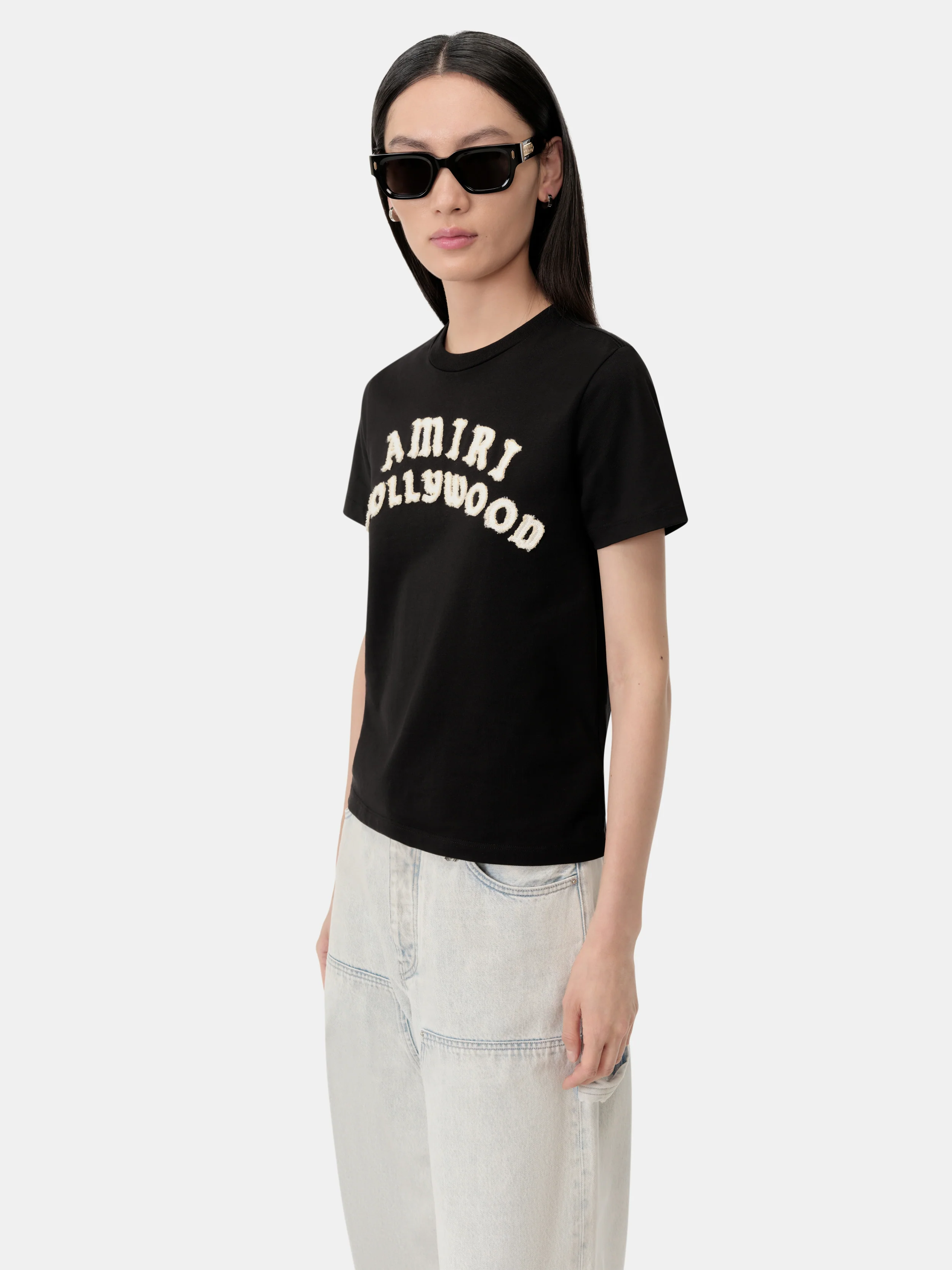WOMEN - WOMEN'S AMIRI HOLLYWOOD TEE - Black - Image 4