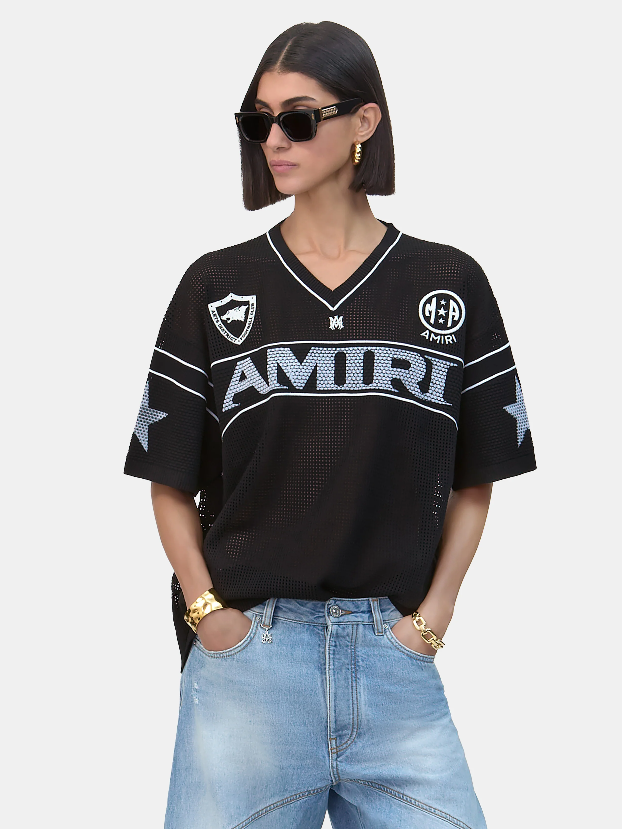 WOMEN - WOMEN'S AMIRI SPORT TEE - Black - Image 3