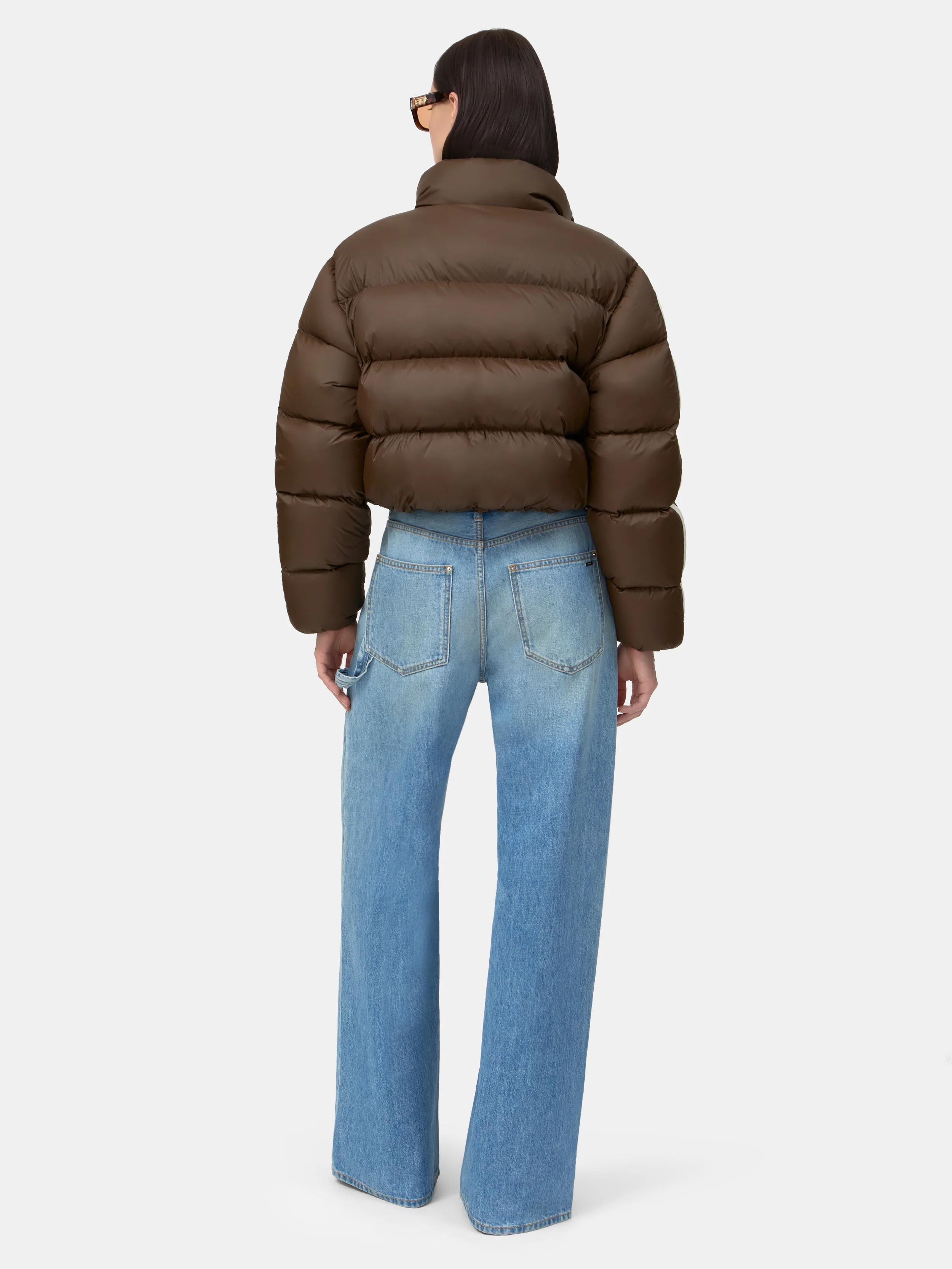 WOMEN - WOMEN'S BONES CROPPED DOWN JACKET - Dark Brown - Image 4