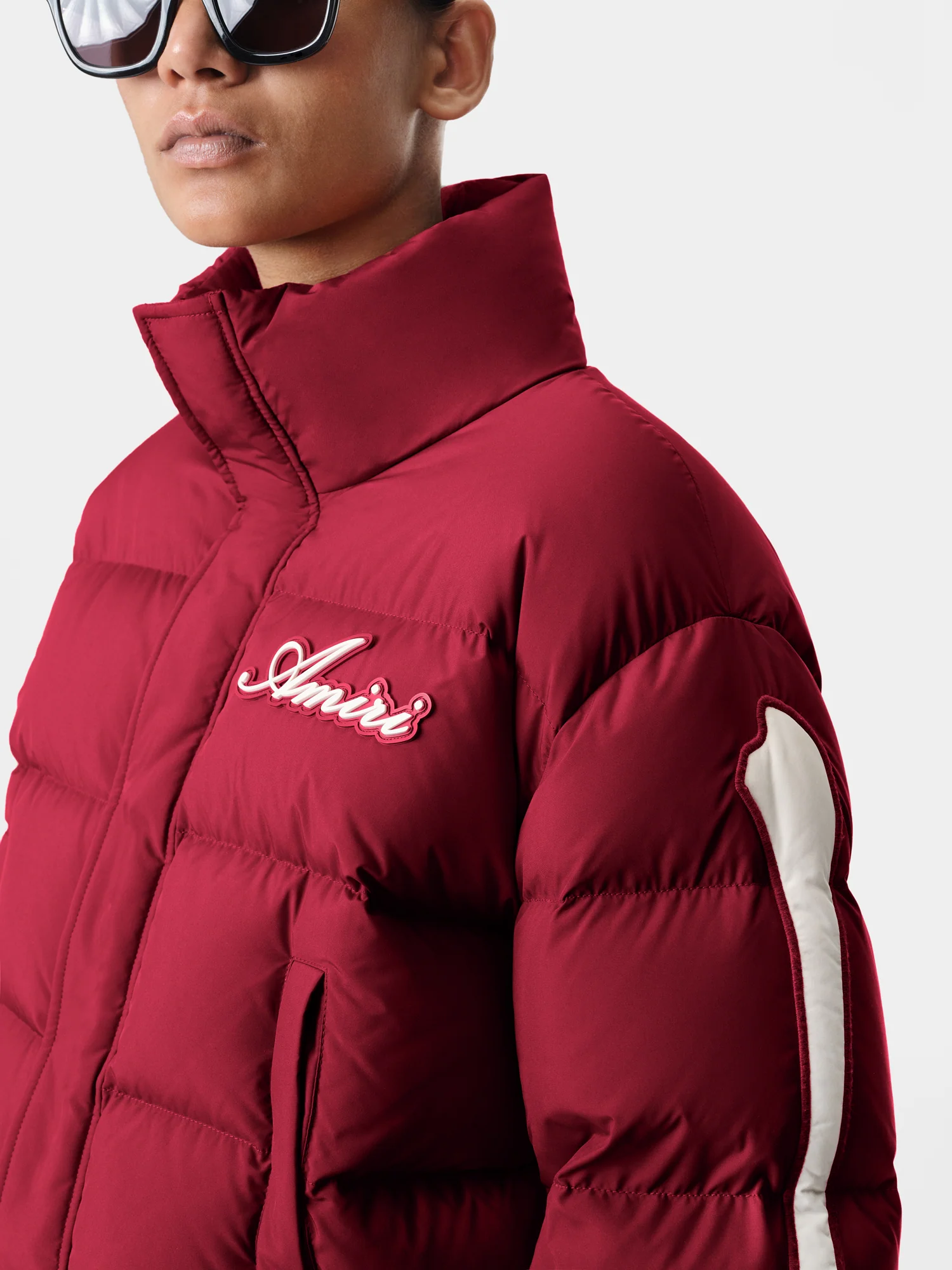 WOMEN - WOMEN'S BONES CROPPED DOWN JACKET - Deep Red - Image 4