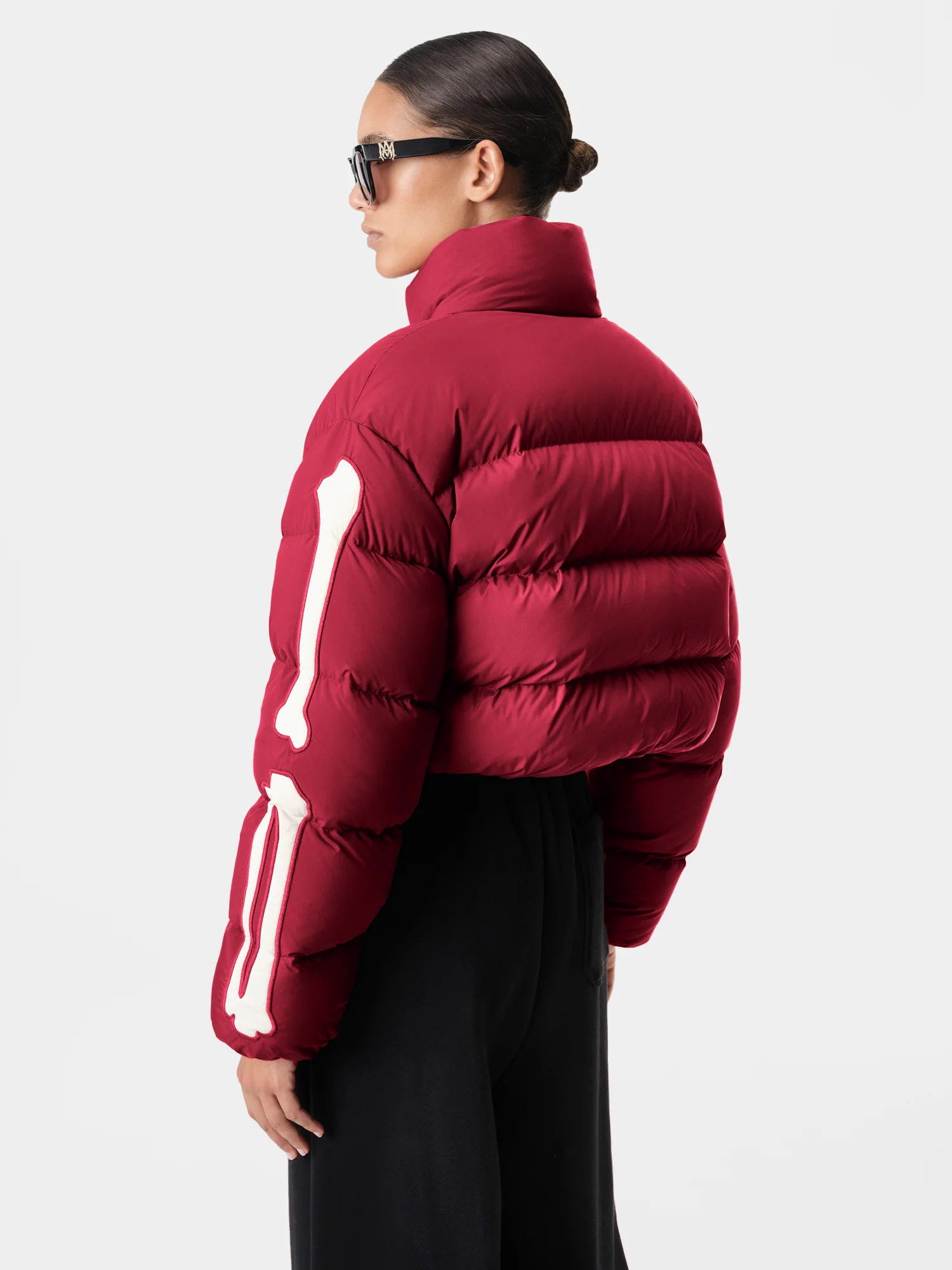 WOMEN - WOMEN'S BONES CROPPED DOWN JACKET - Deep Red - Image 5
