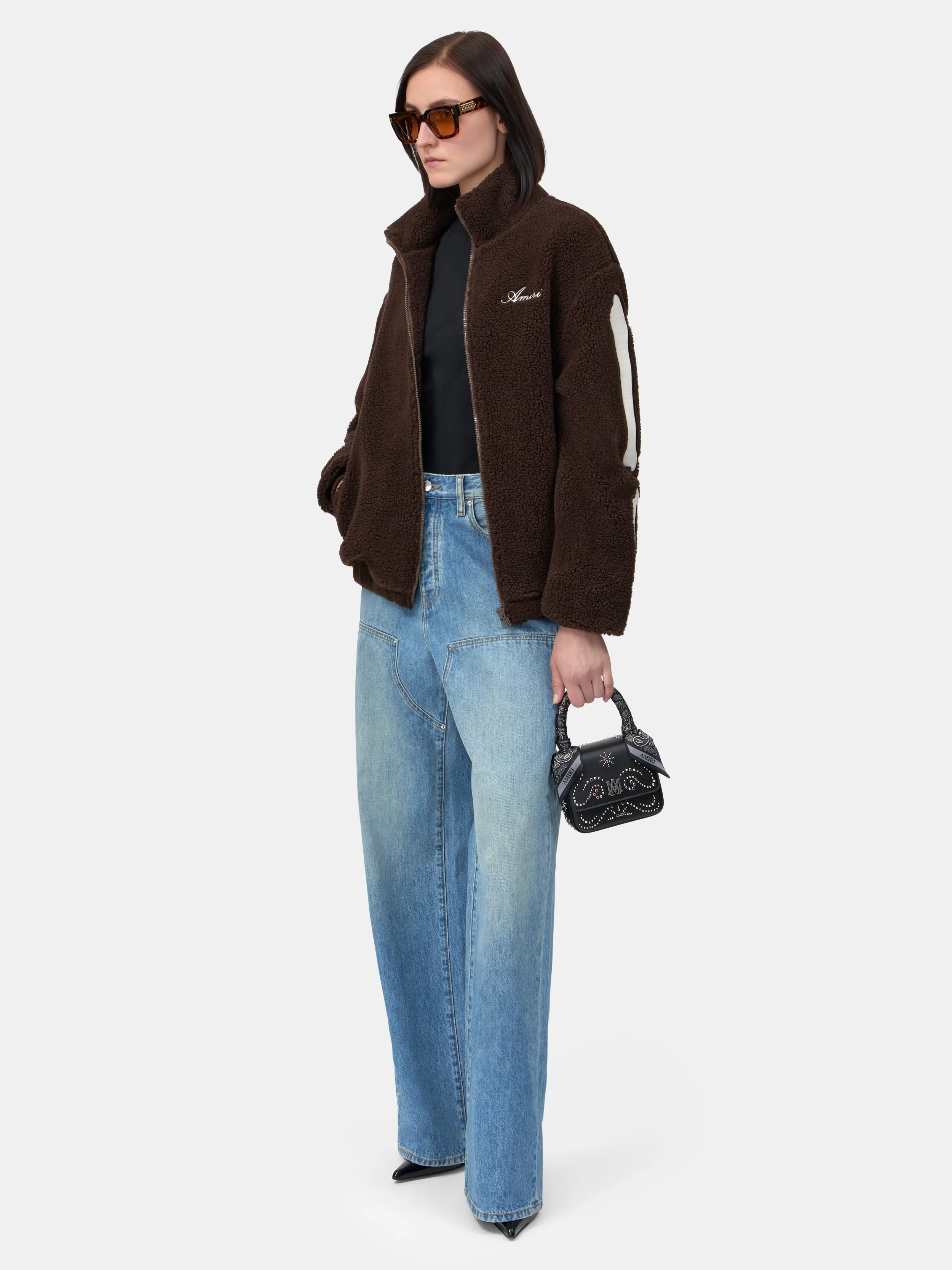 WOMEN - WOMEN'S BONES FLEECE JACKET - DARK BROWN - Image 3