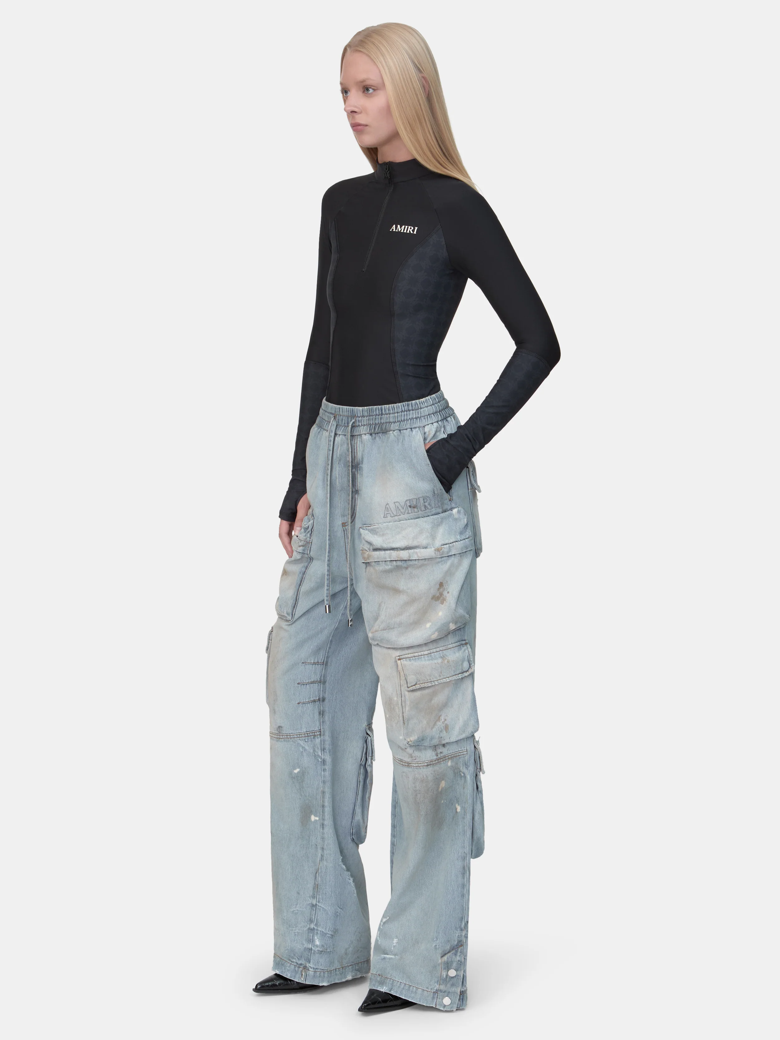 WOMEN - WOMEN'S CARGO JEAN - Perfect Antique Indigo - Image 3