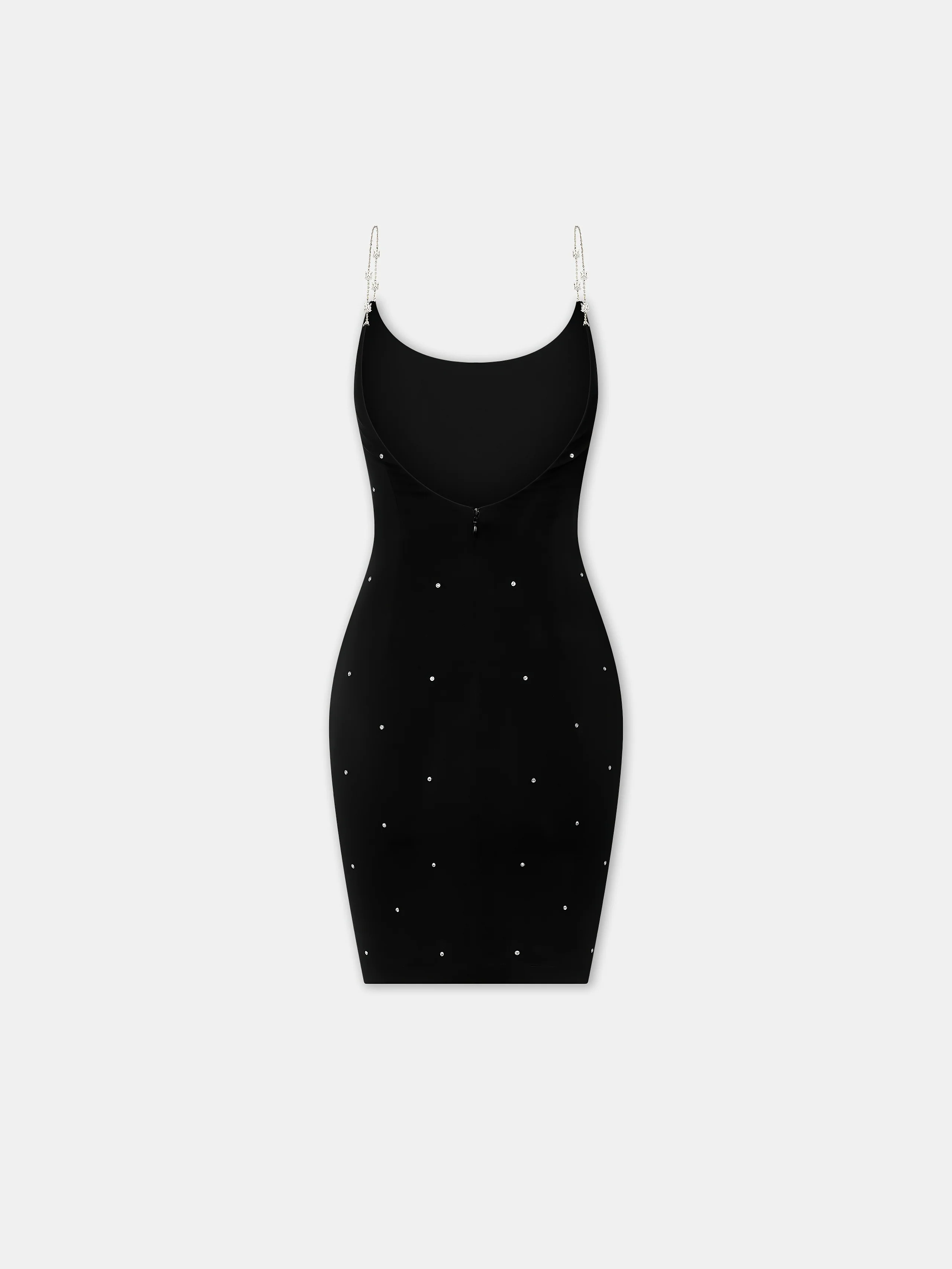 WOMEN - WOMEN'S CRYSTAL MINI DRESS - Black - Image 3