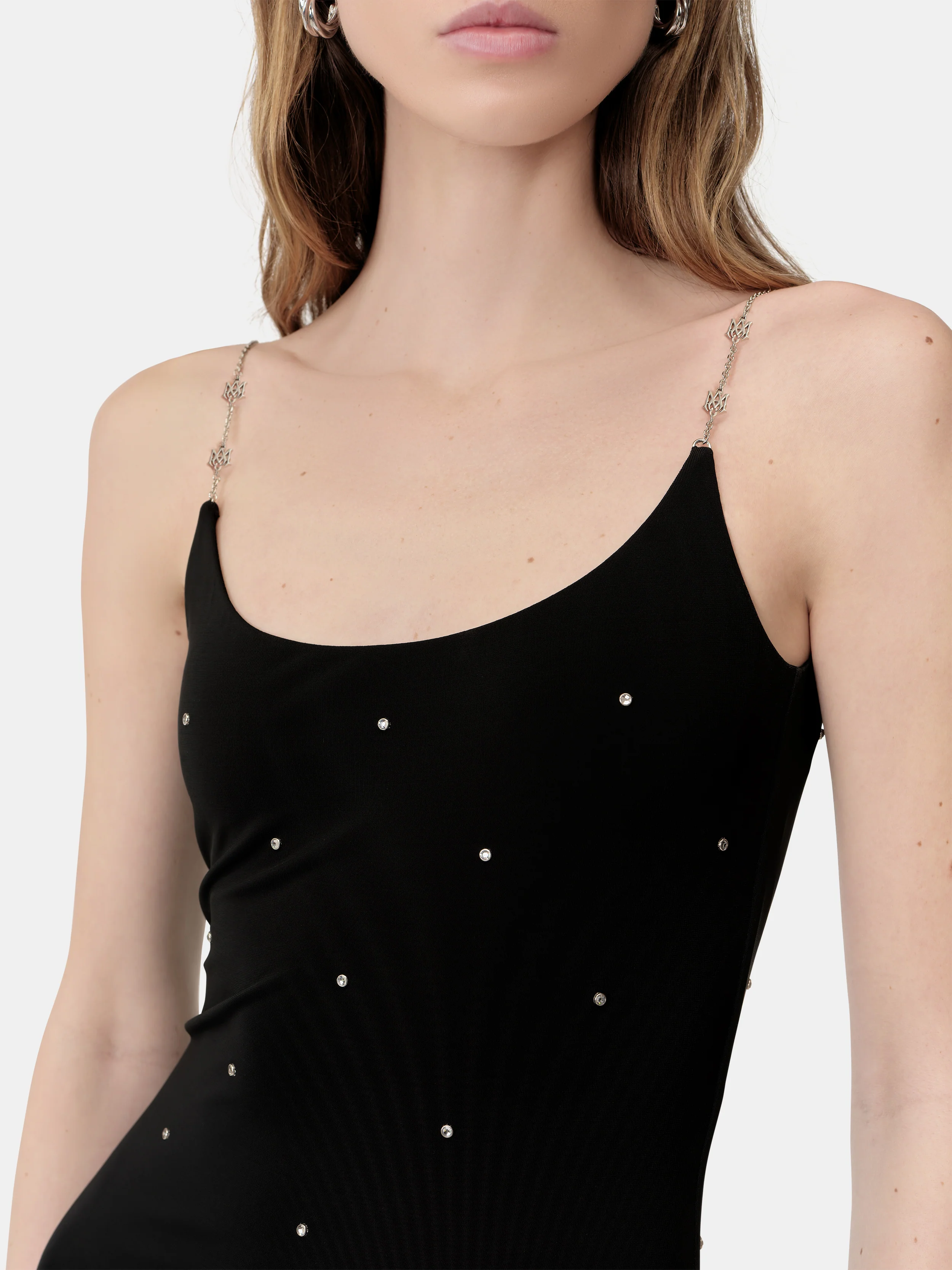 WOMEN - WOMEN'S CRYSTAL MINI DRESS - Black - Image 5