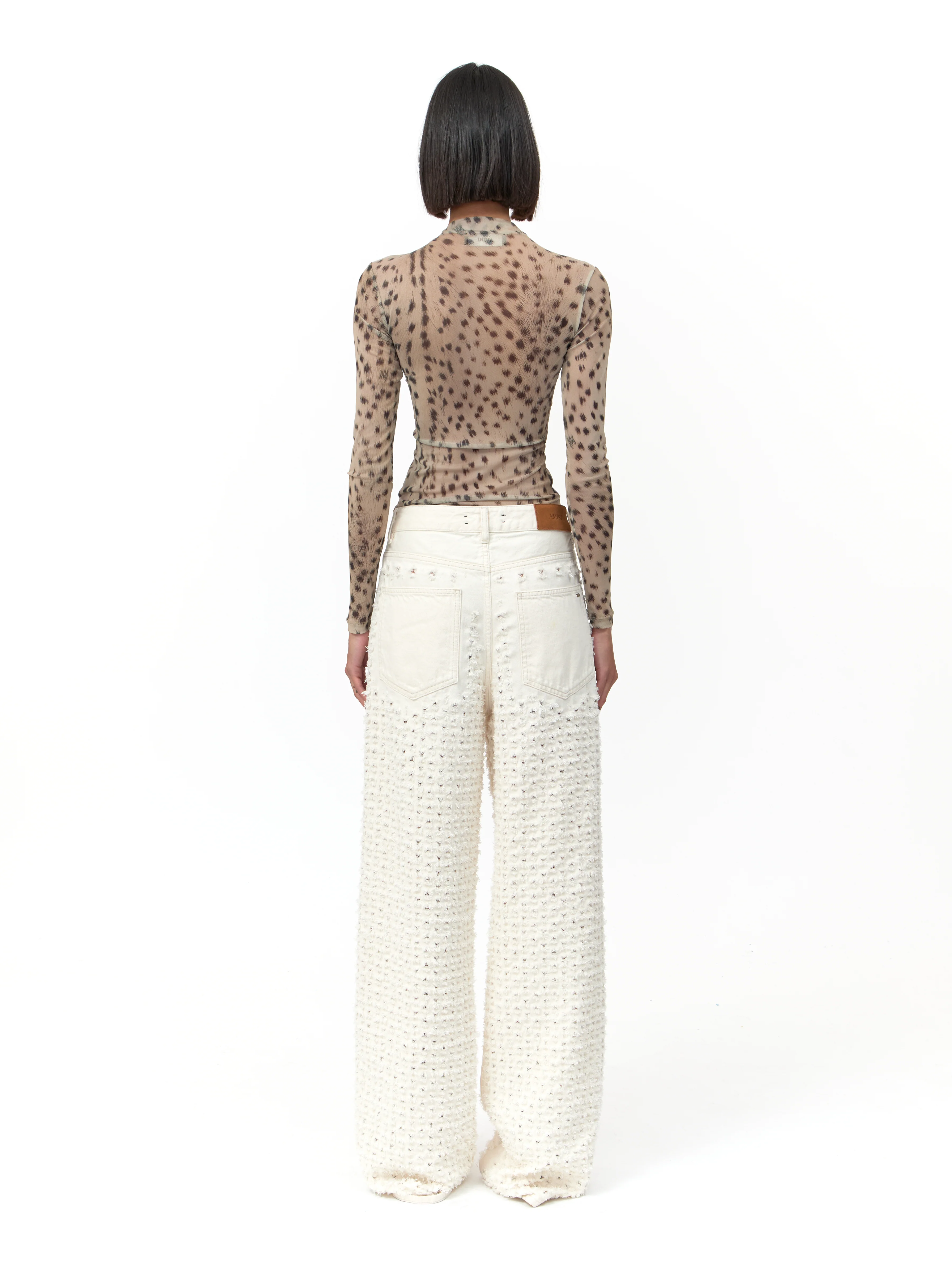 WOMEN - WOMEN'S DEER LONG SLEEVE TOP - Dark Brown - Image 4