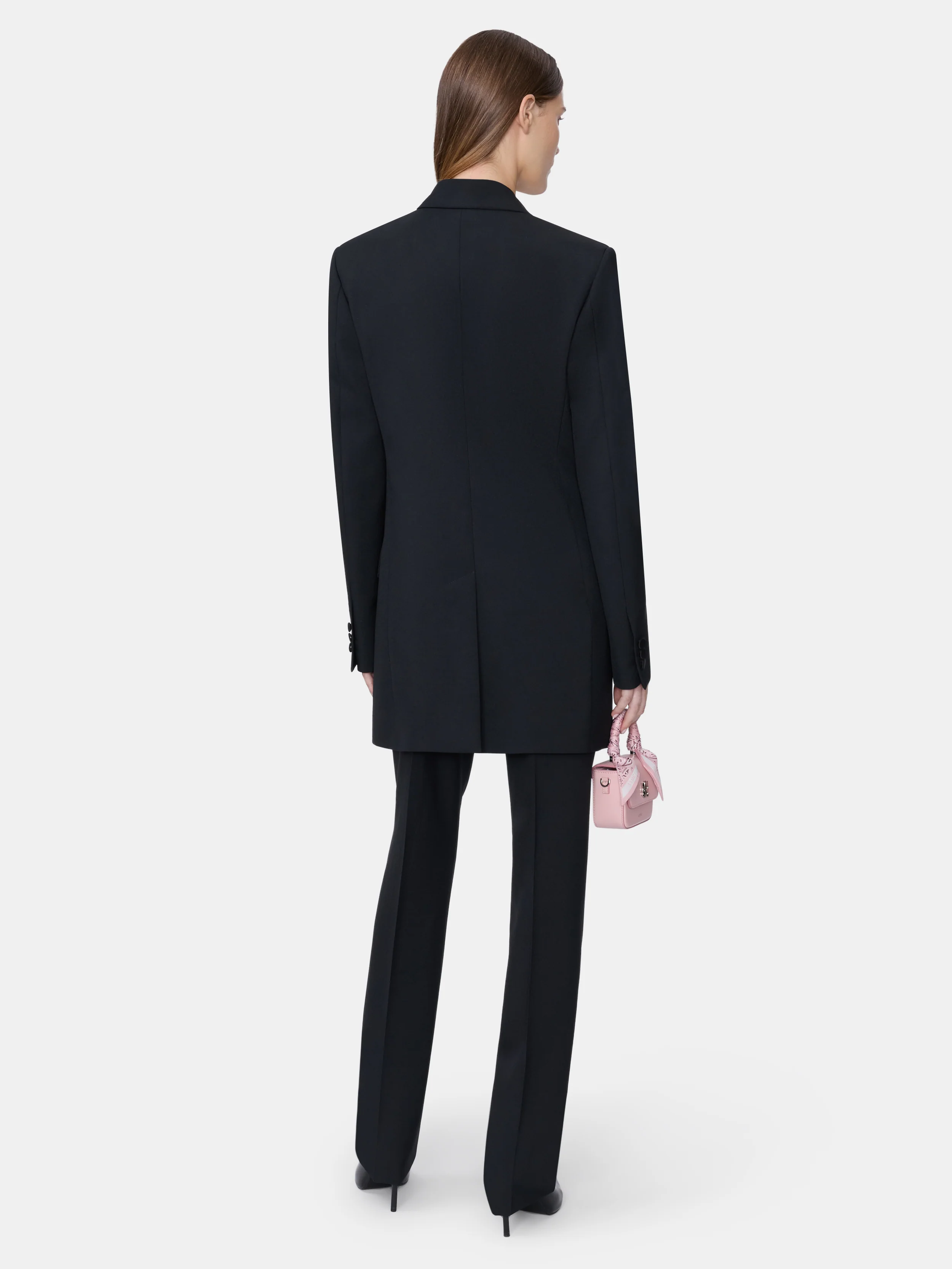 WOMEN - WOMEN'S DOUBLE-BREASTED BLAZER - BLACK - Image 4