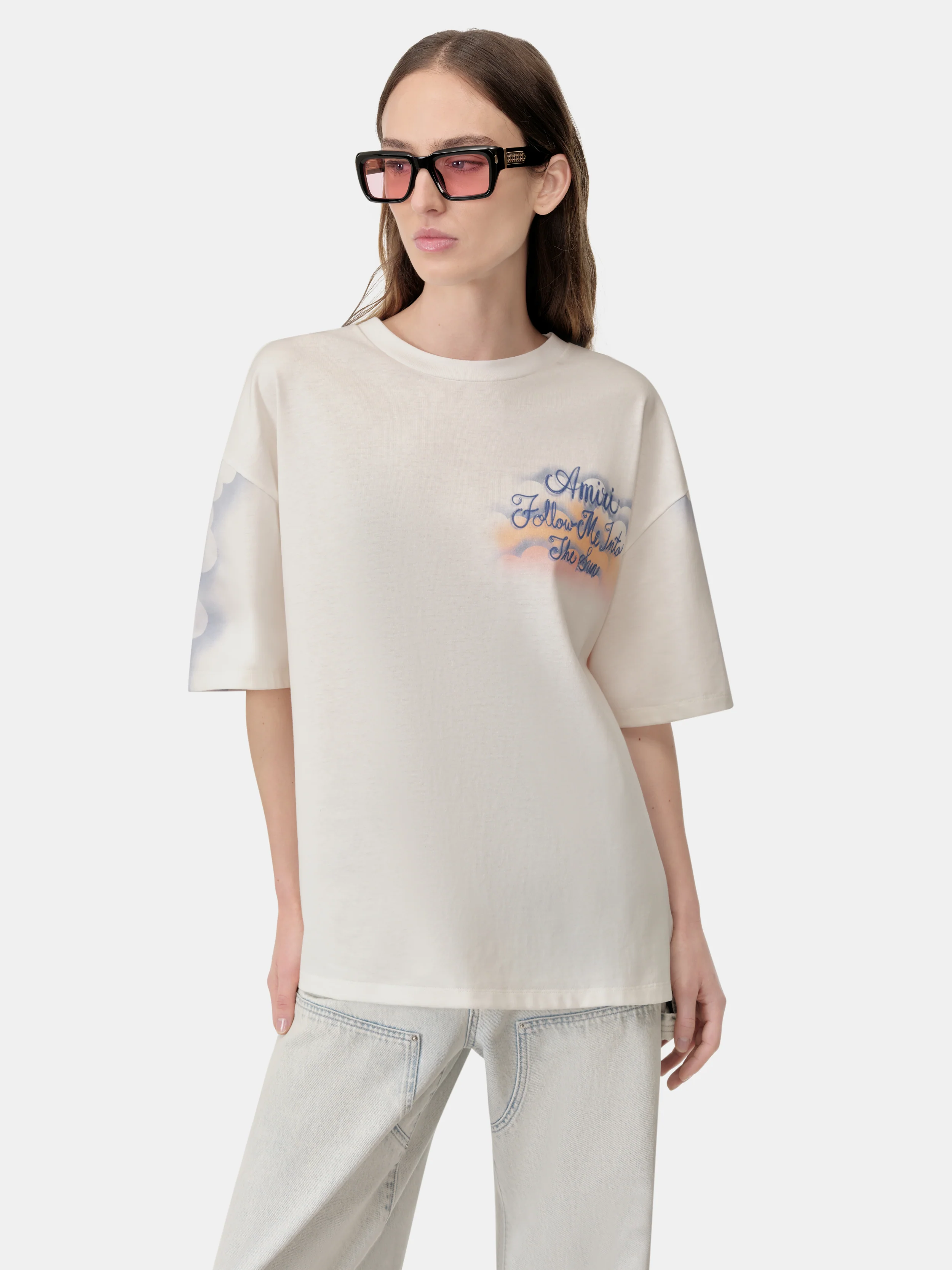 WOMEN - WOMEN'S FOLLOW ME OVERSIZED TEE - Ivory - Image 4