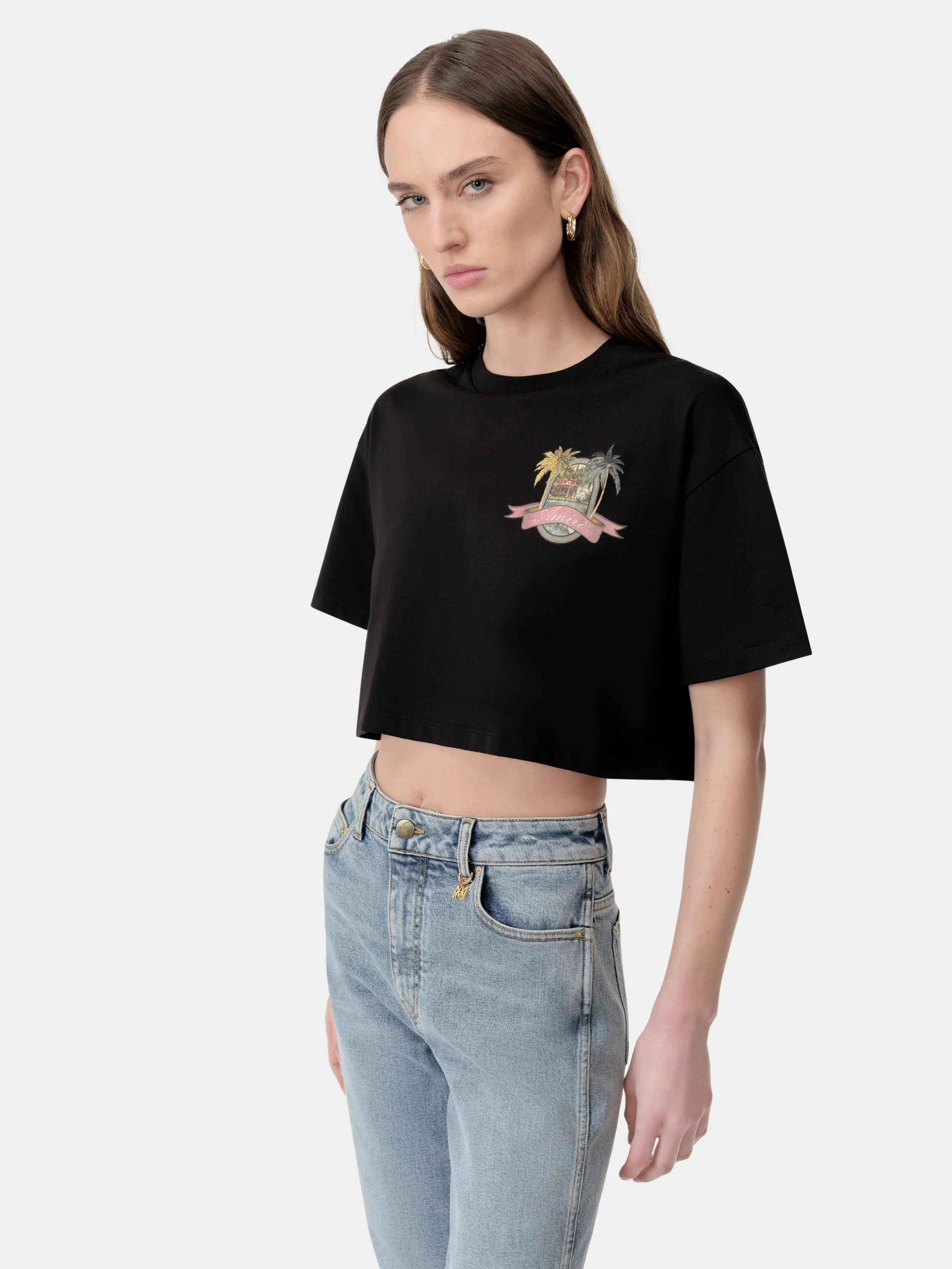 WOMEN - WOMEN'S MA PARADISE CROPPED TEE - Black - Image 4