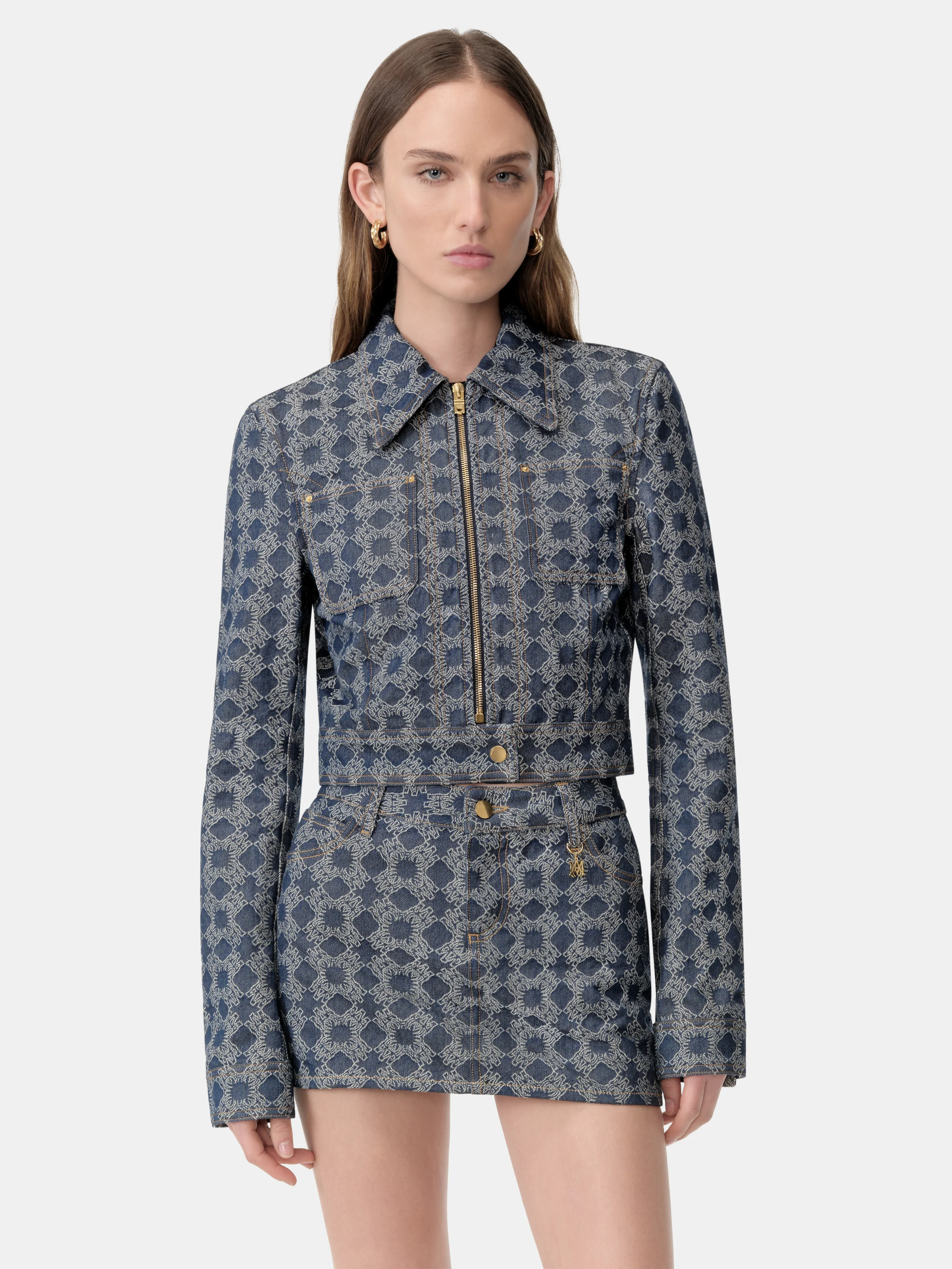 WOMEN - WOMEN'S MA QUAD CROPPED DENIM JACKET - Raw Indigo - Image 4